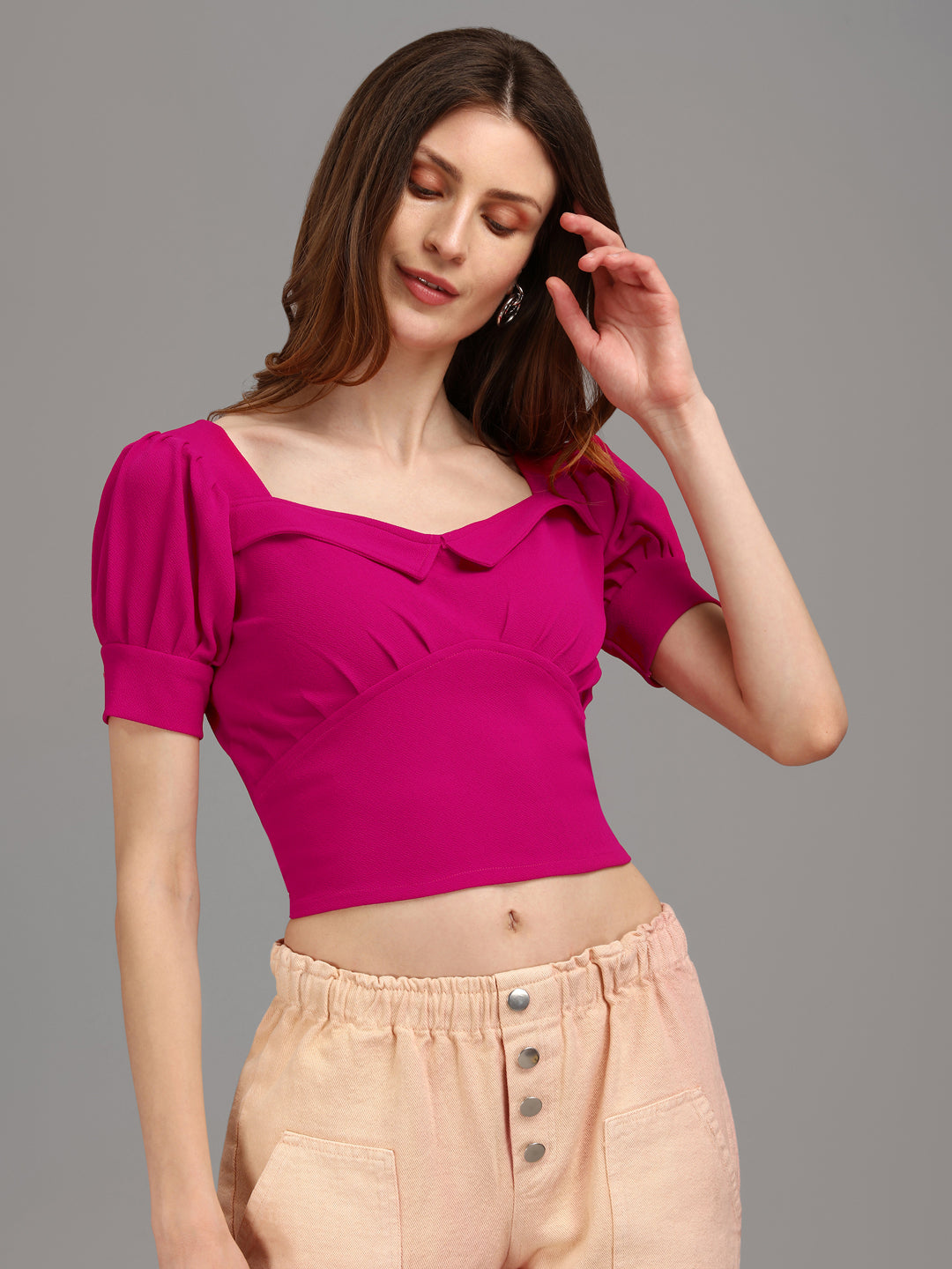 Sweetheart Neck Crop Top