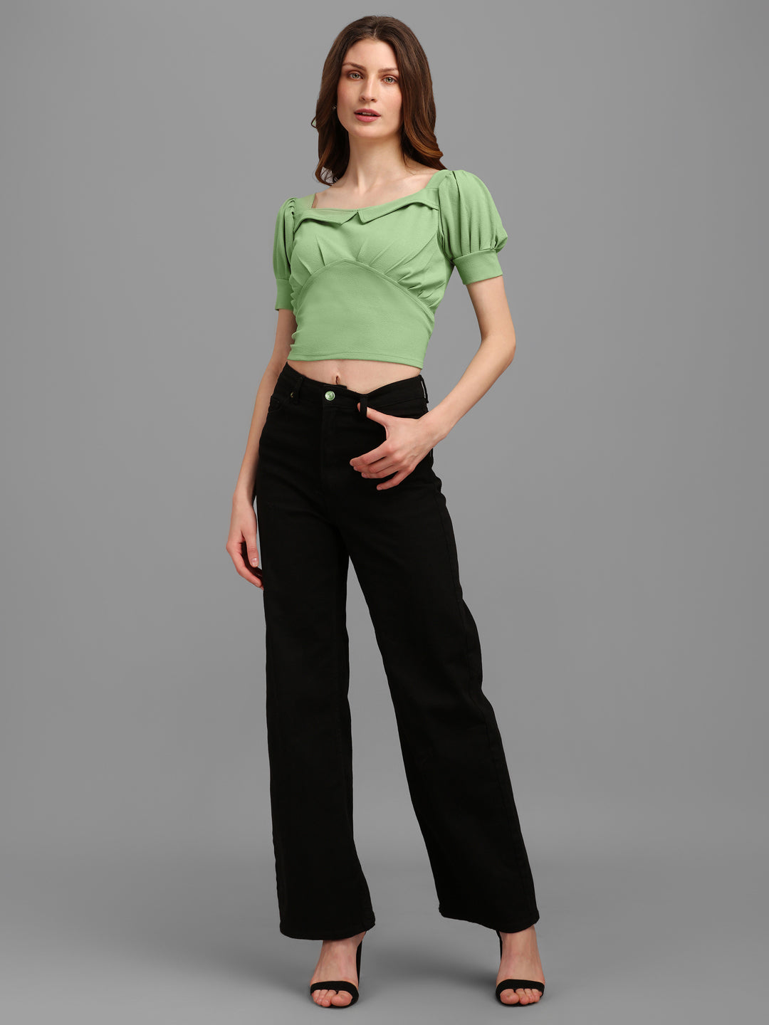 Sweetheart Neck Crop Top