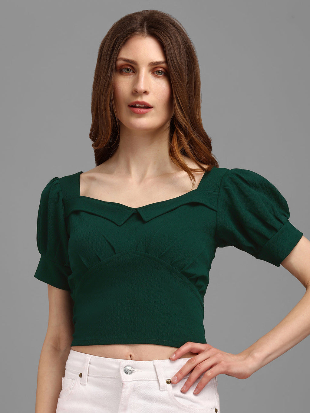Sweetheart Neck Crop Top
