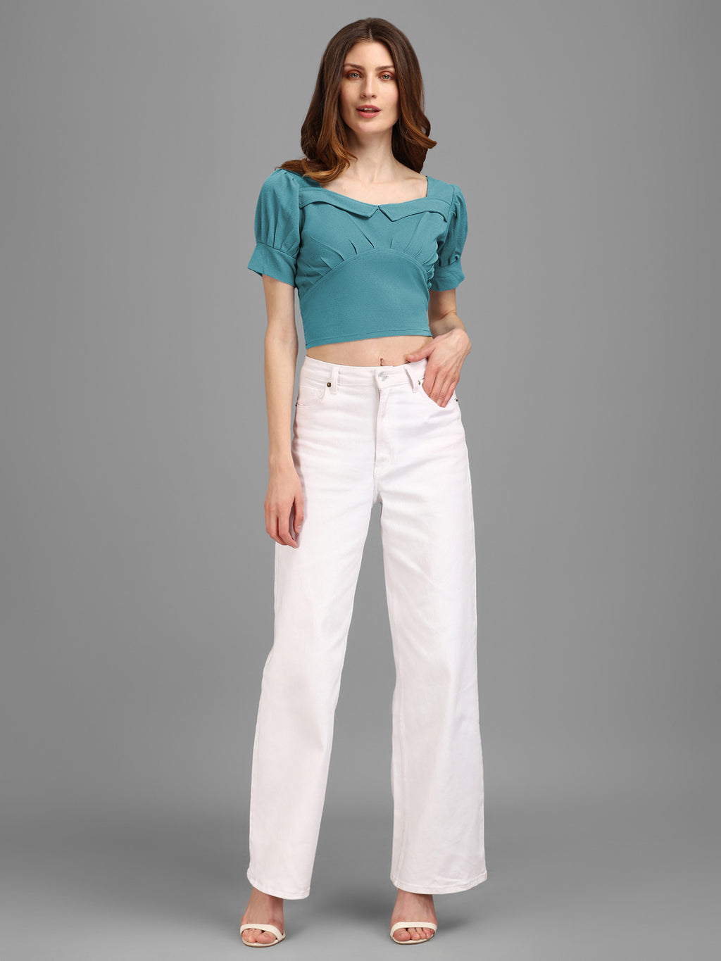 Sweetheart Neck Crop Top