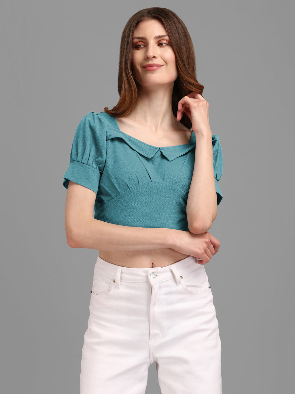 Sweetheart Neck Crop Top