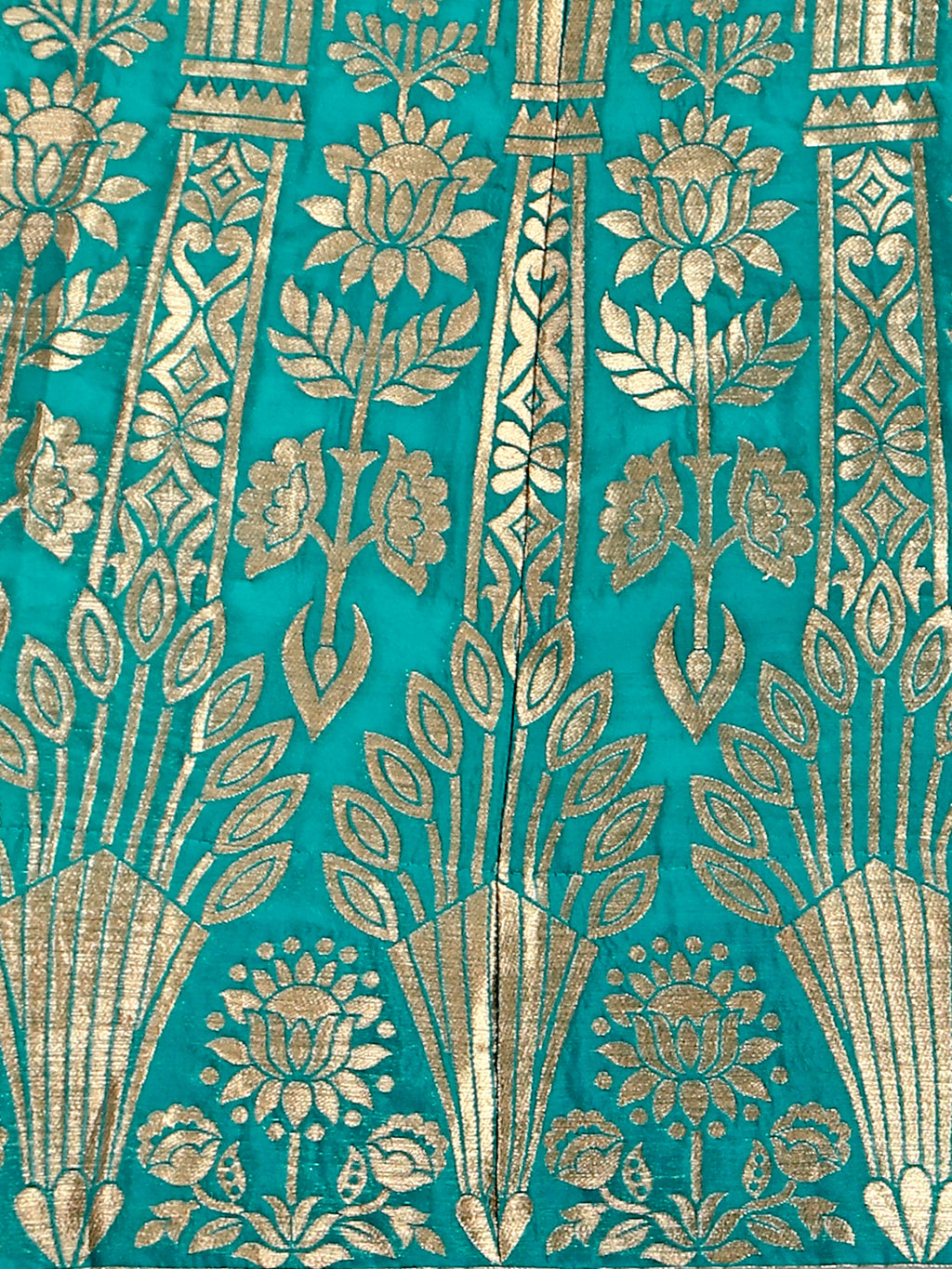 Women Sea Green Jacquard Lehenga