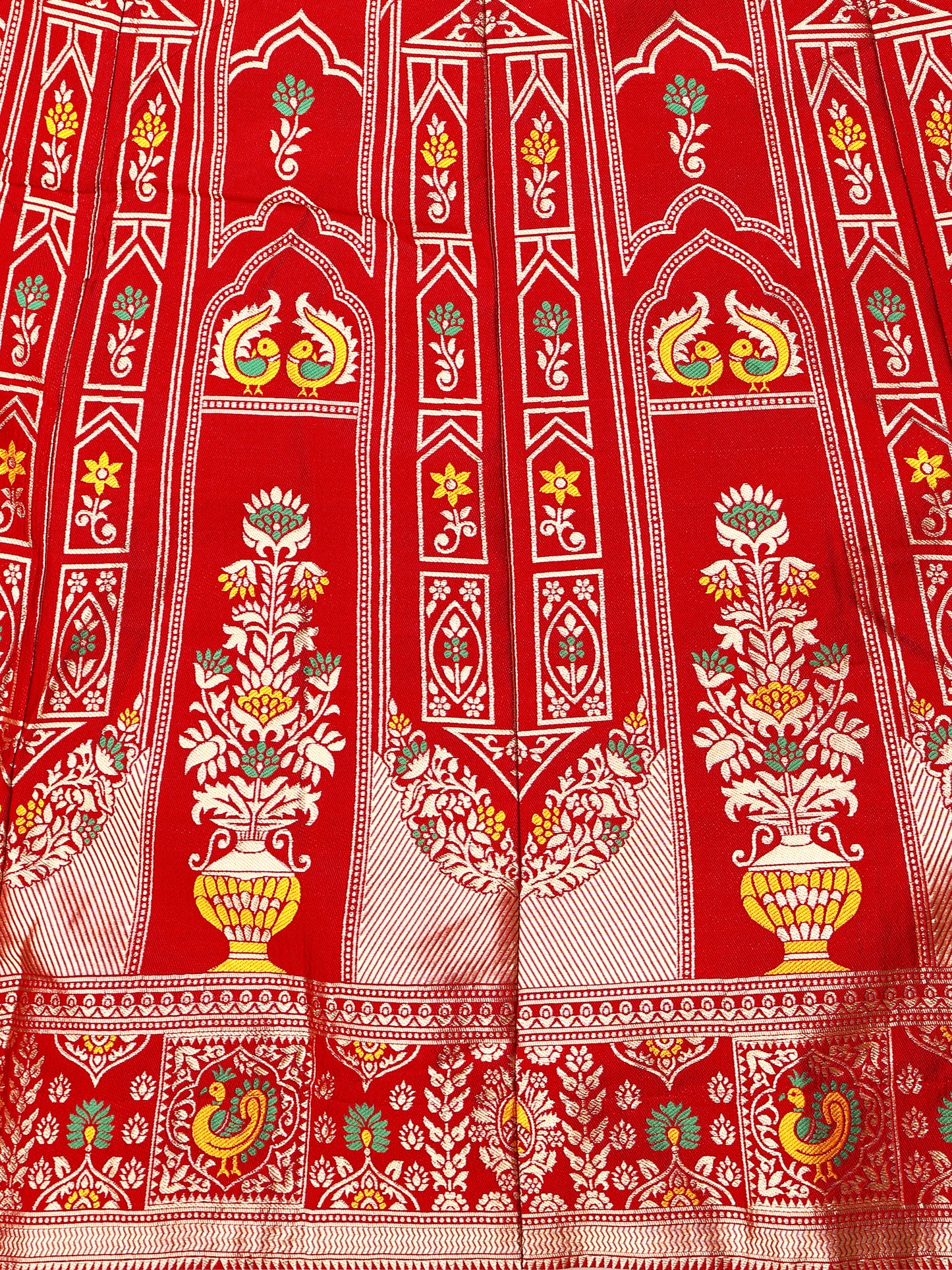 Traditional Red Jacquard Lehenga Choli