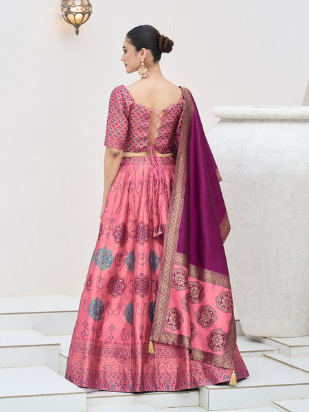 Bahaar-Pink Pink Lehenga Choli