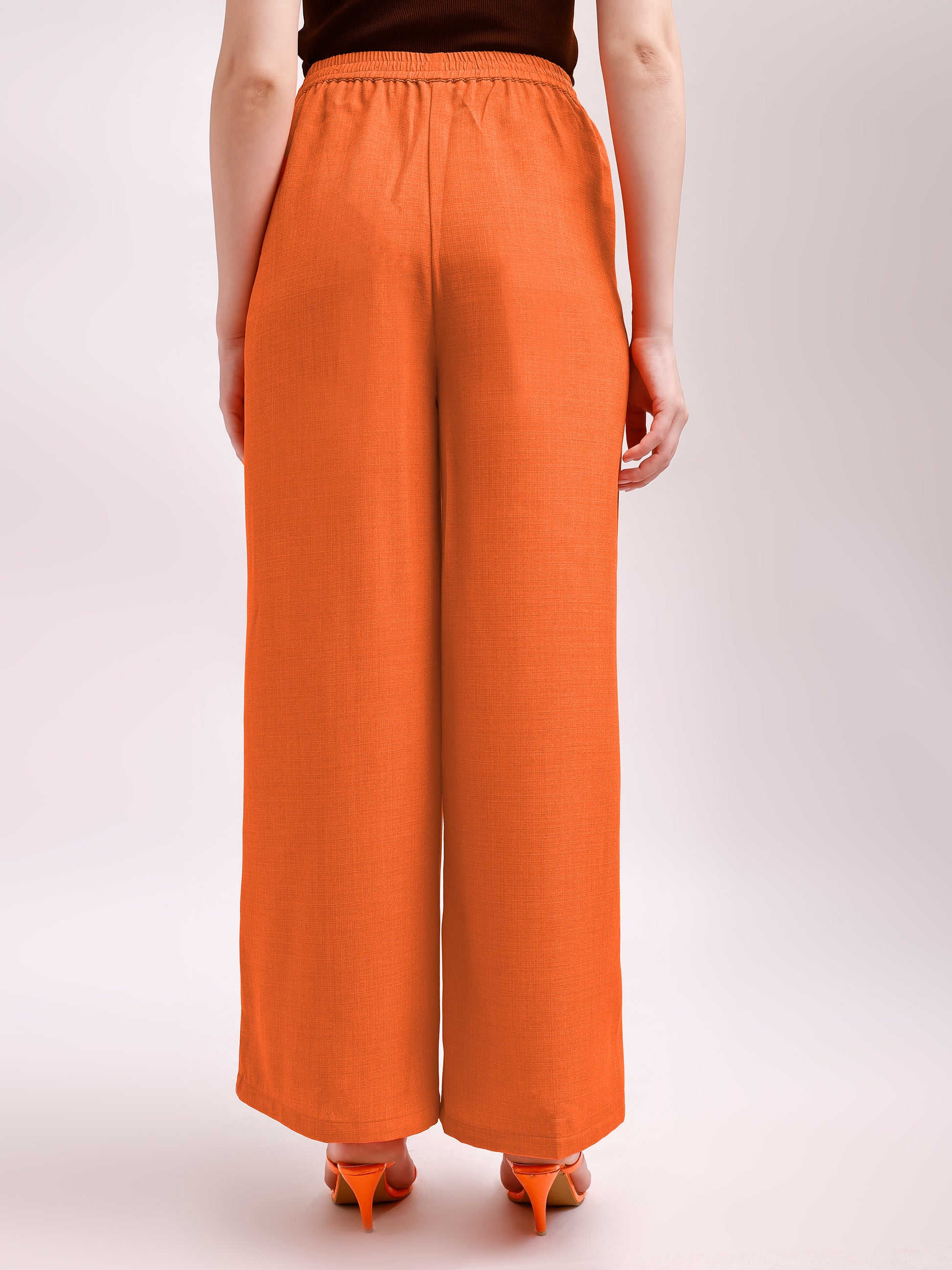 Below Knee Straight Solid Trouser