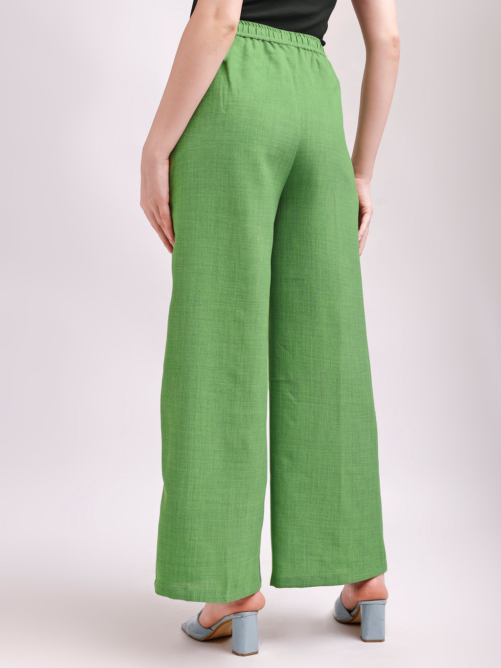 Below Knee Straight Solid Trouser