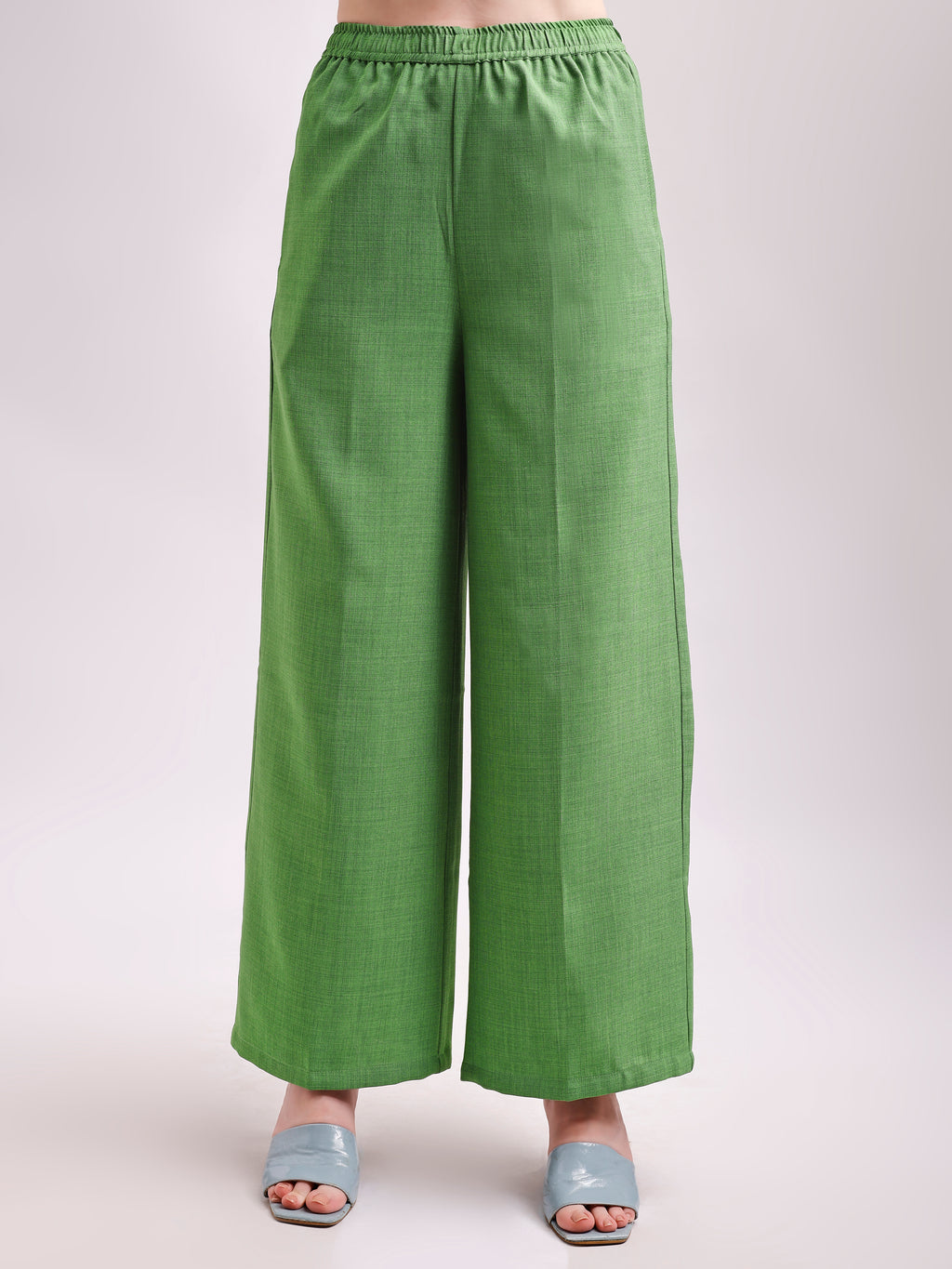 Below Knee Straight Solid Trouser