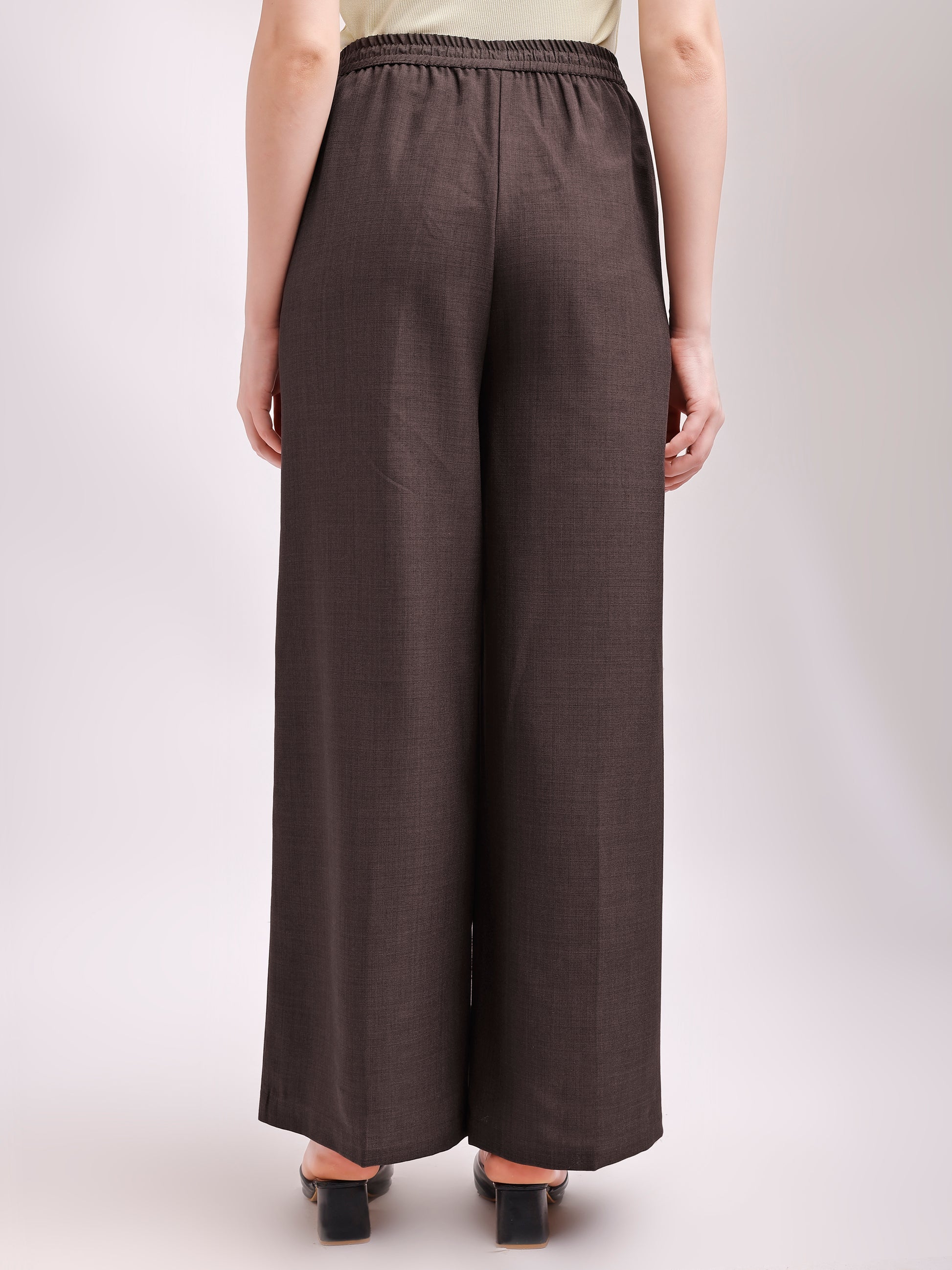 Below Knee Straight Solid Trouser