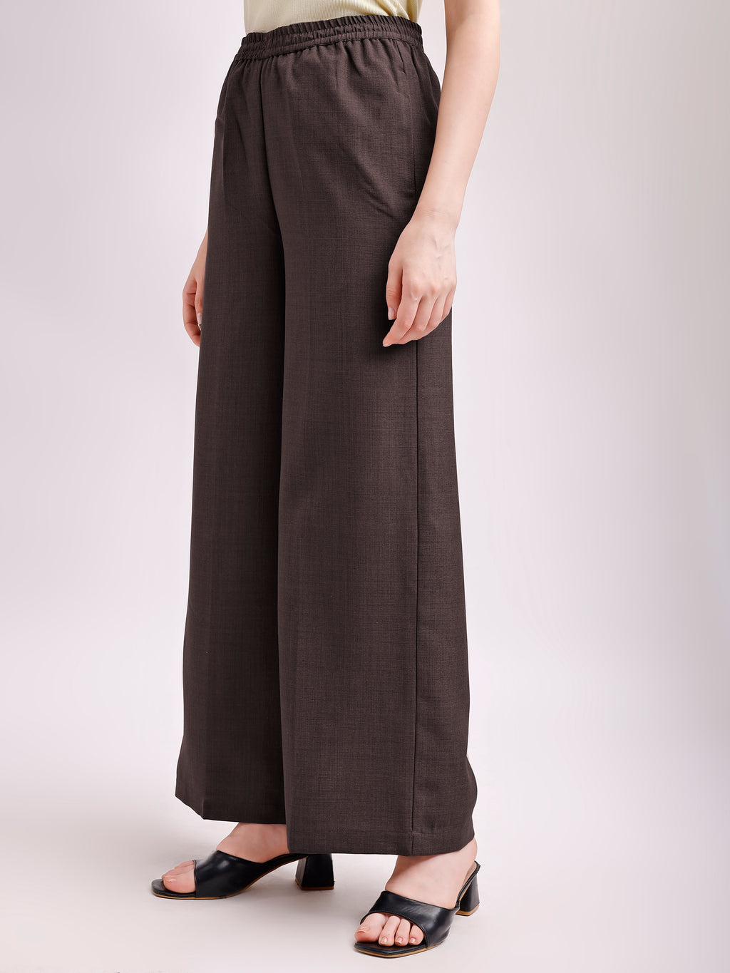 Below Knee Straight Solid Trouser