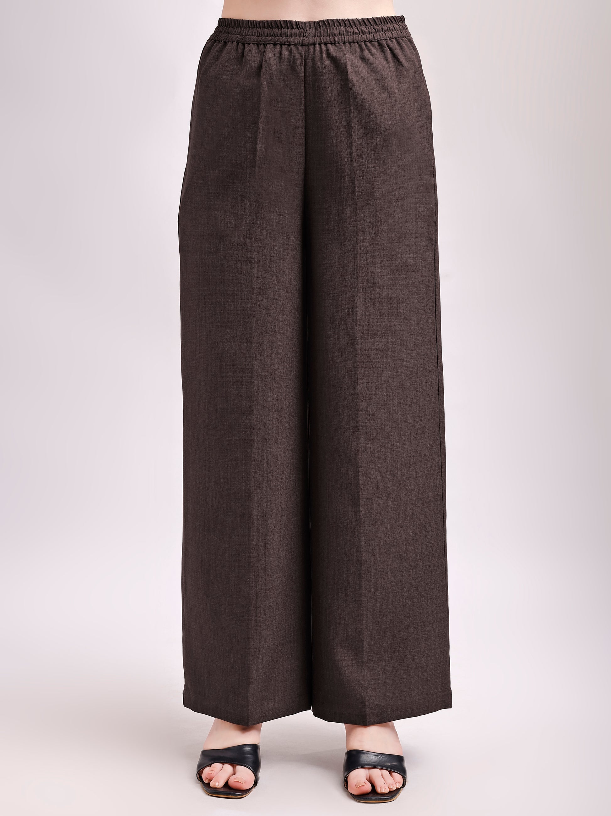 Below Knee Straight Solid Trouser