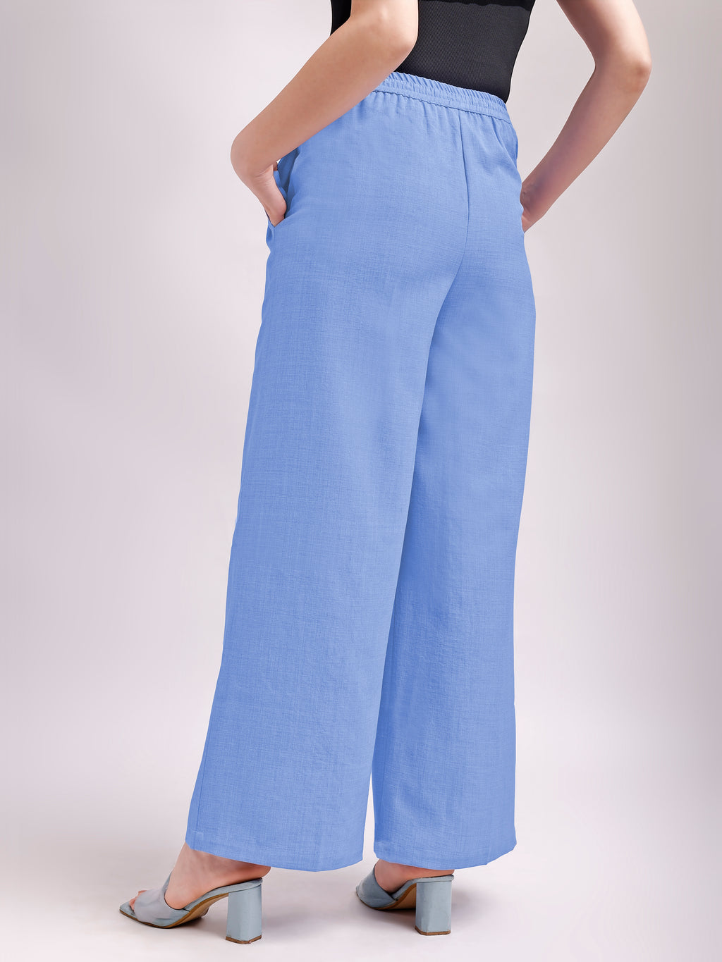 Below Knee Straight Solid Trouser