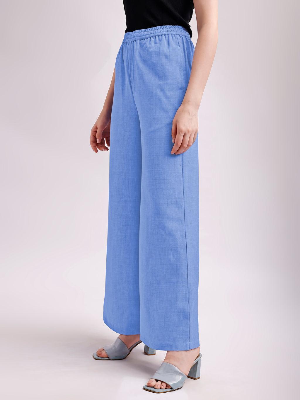 Below Knee Straight Solid Trouser