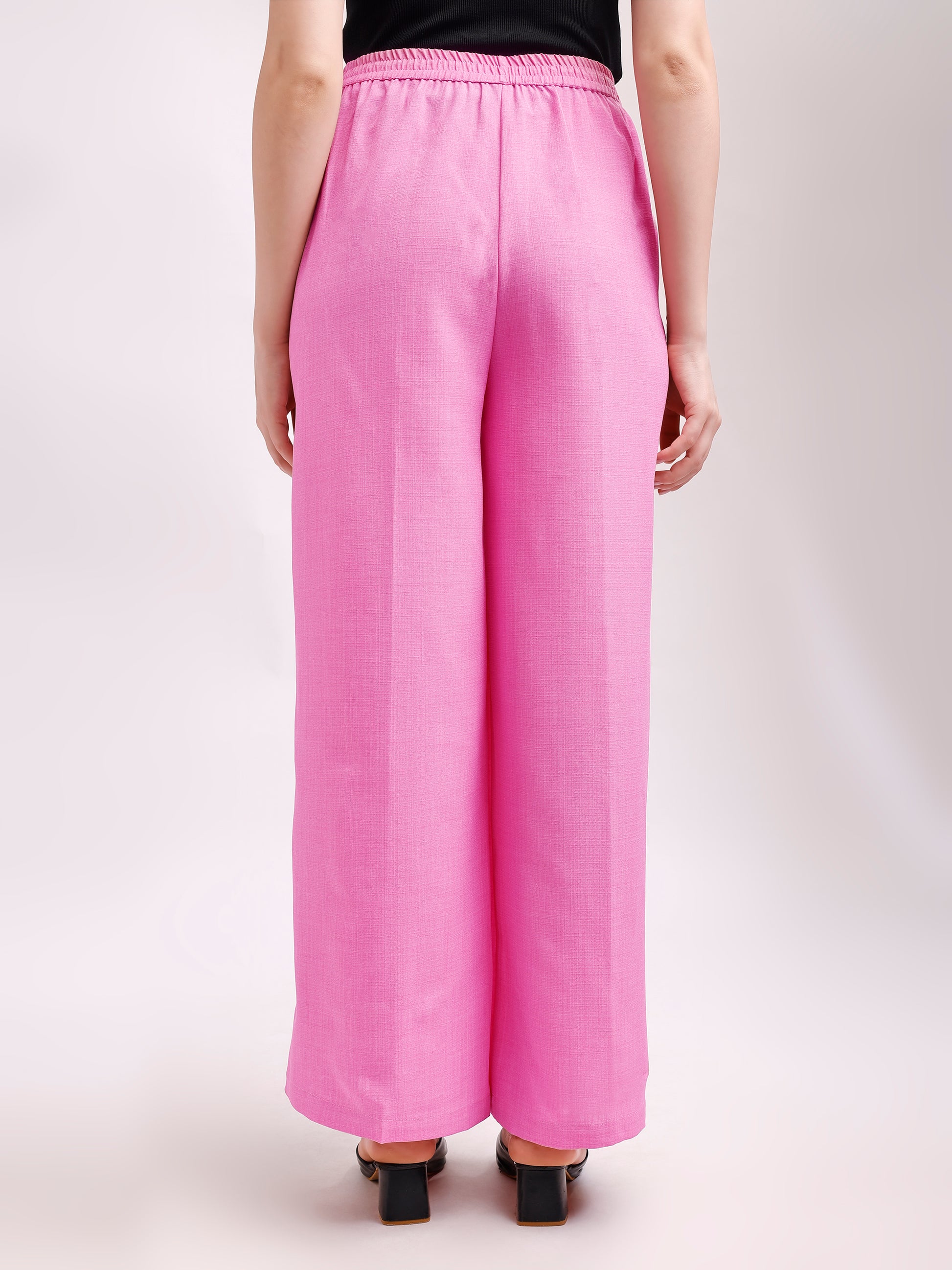 Below Knee Straight Solid Trouser