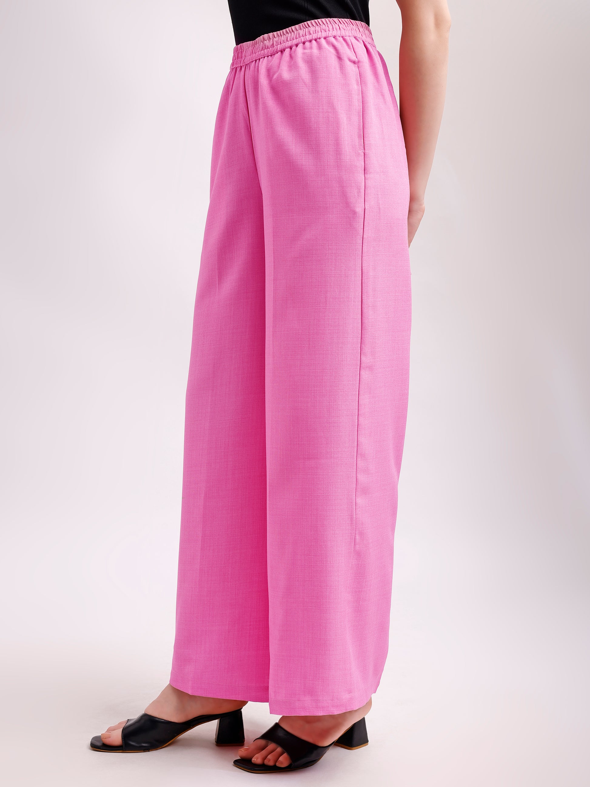 Below Knee Straight Solid Trouser