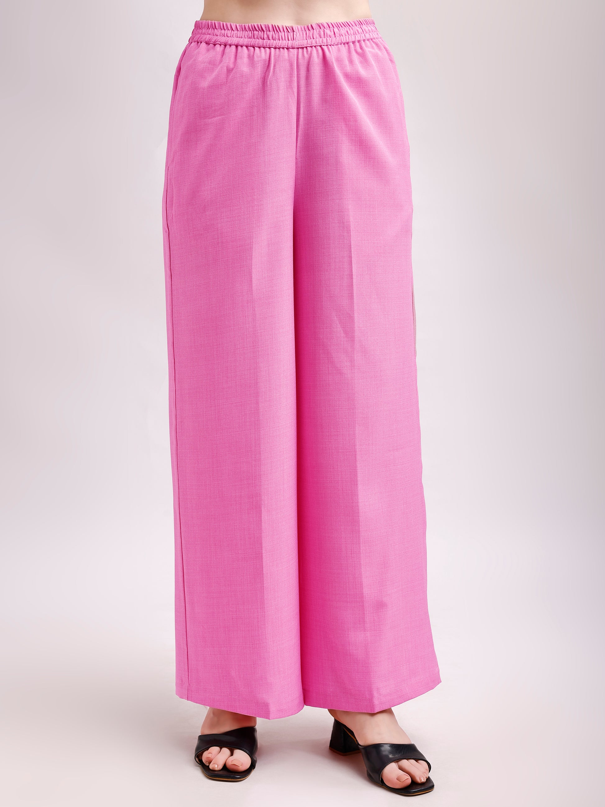 Below Knee Straight Solid Trouser