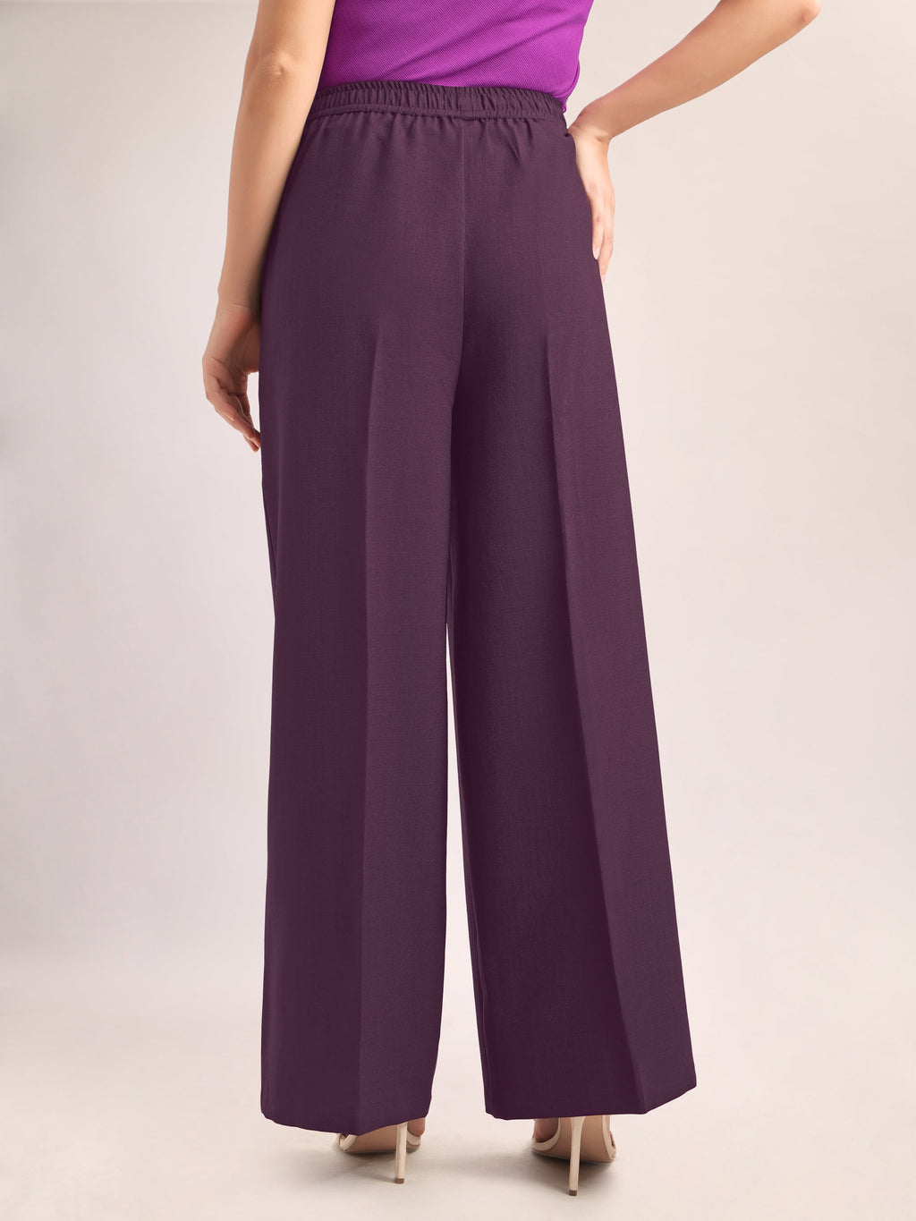 Below Knee Straight Solid Trouser