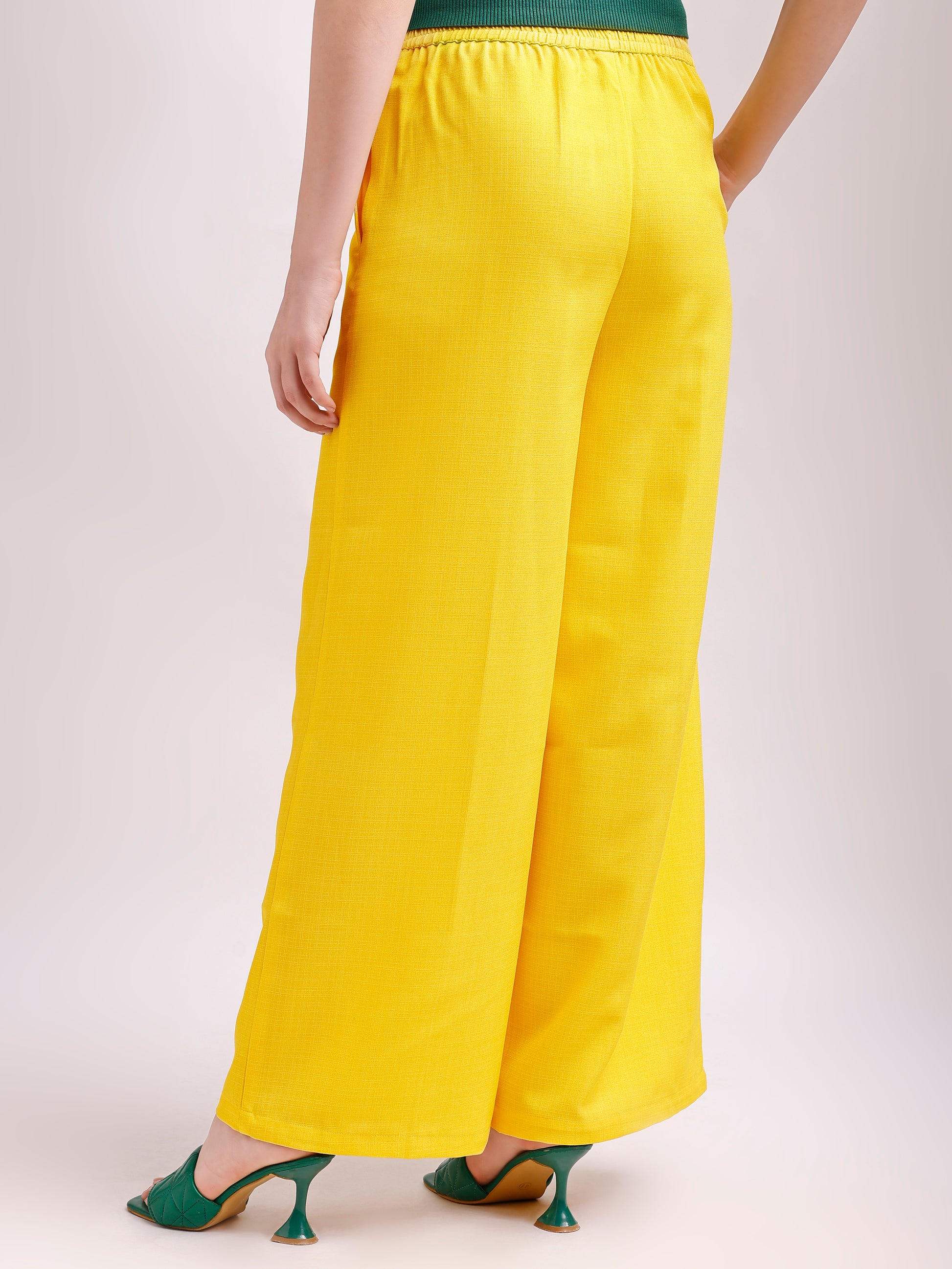 Below Knee Straight Solid Trouser