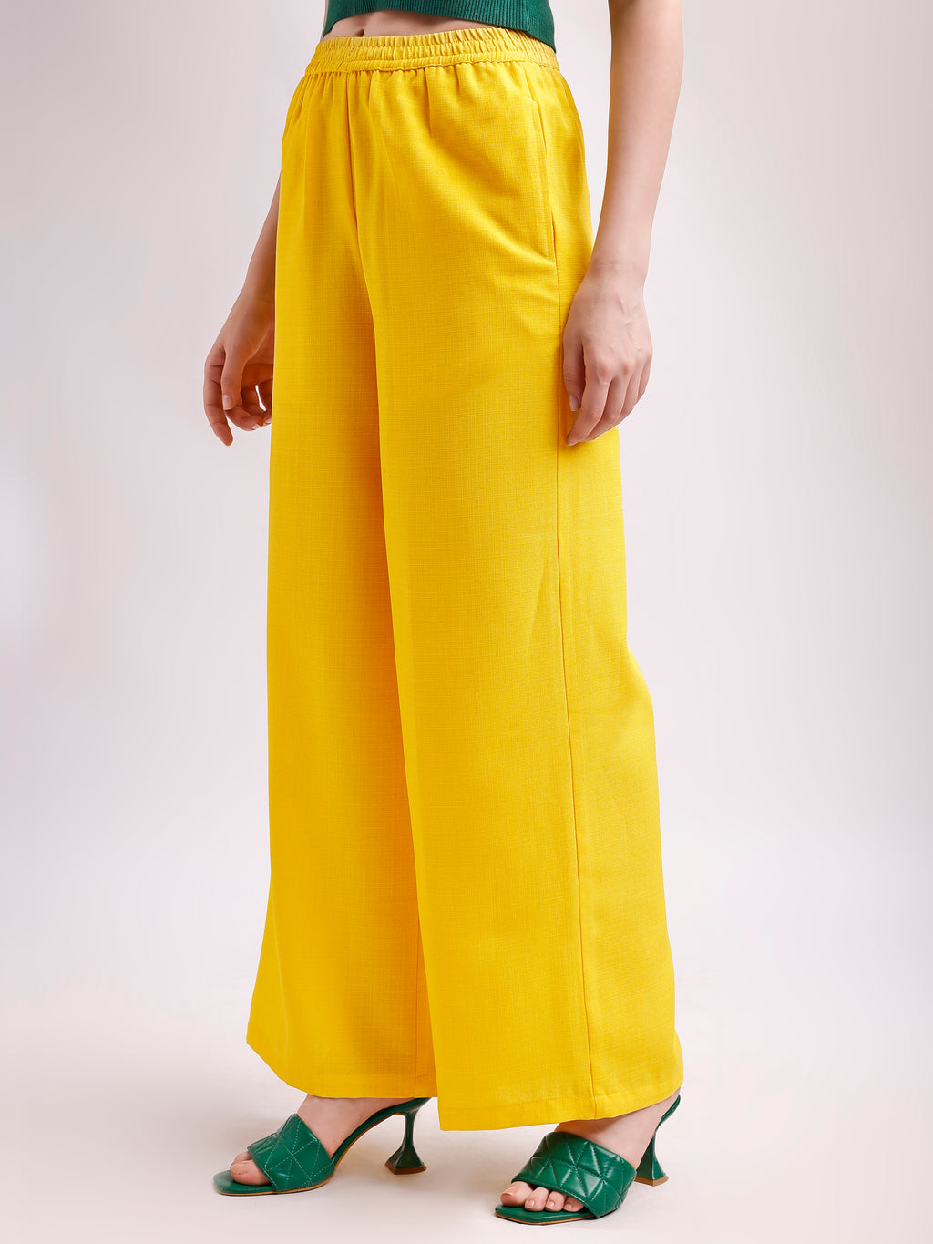 Below Knee Straight Solid Trouser