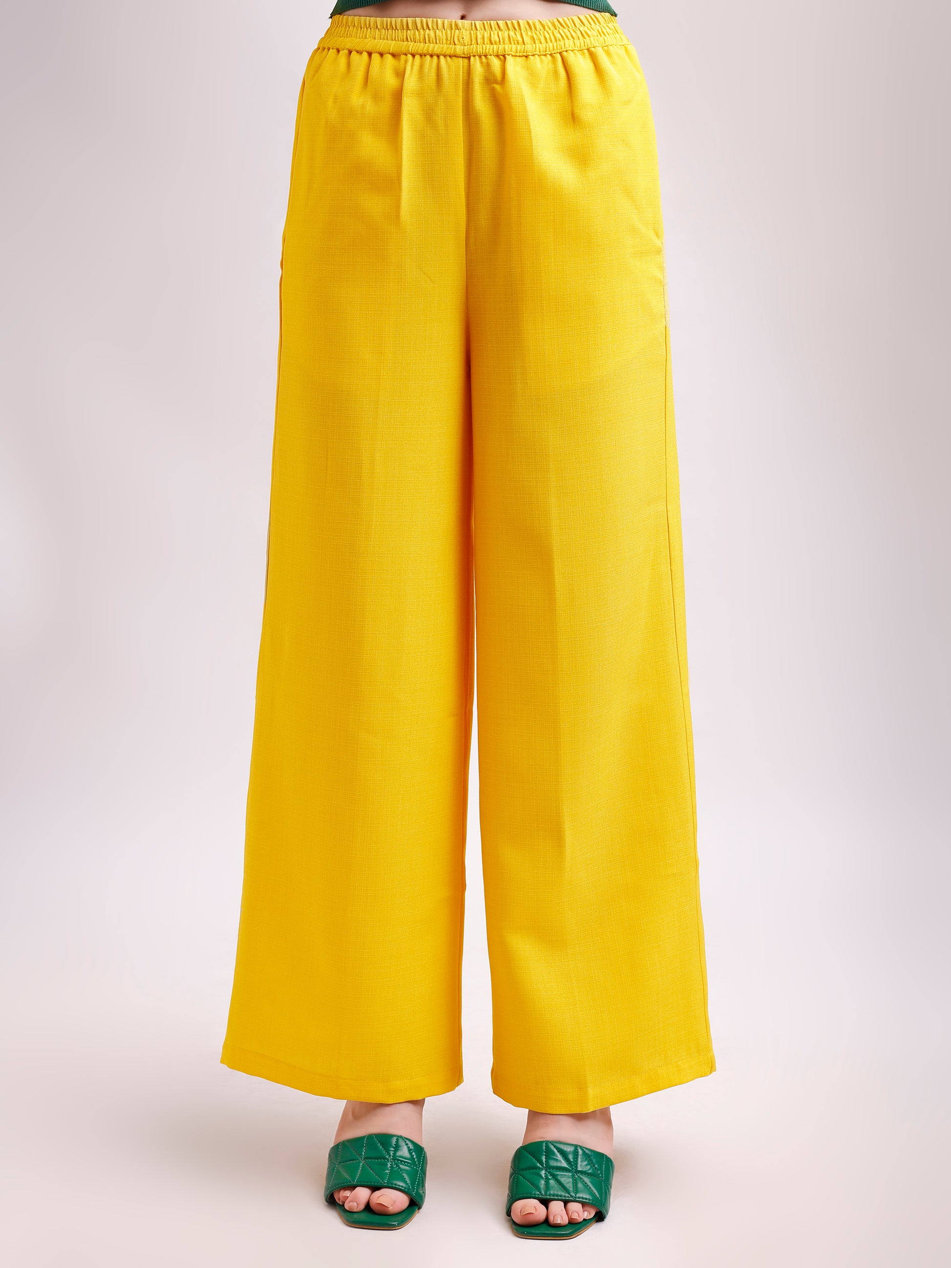 Below Knee Straight Solid Trouser