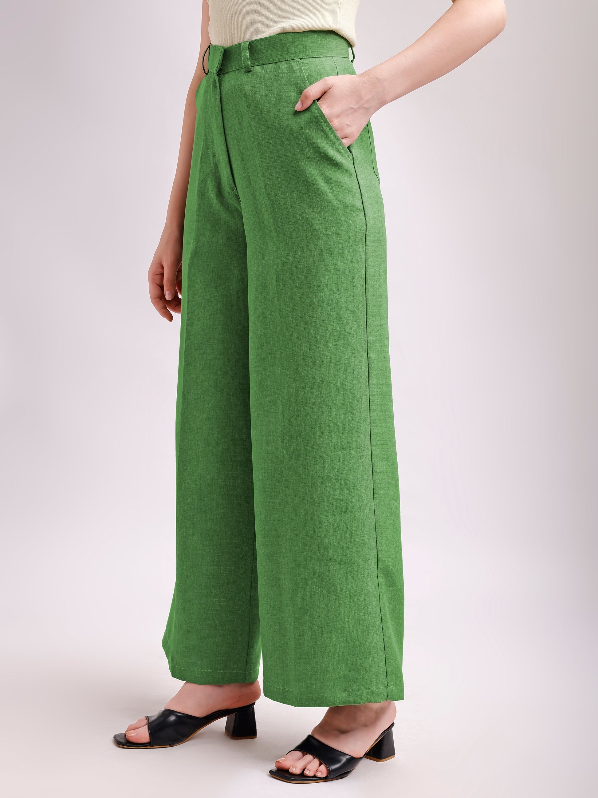 Formal Below Knee Solid Trouser