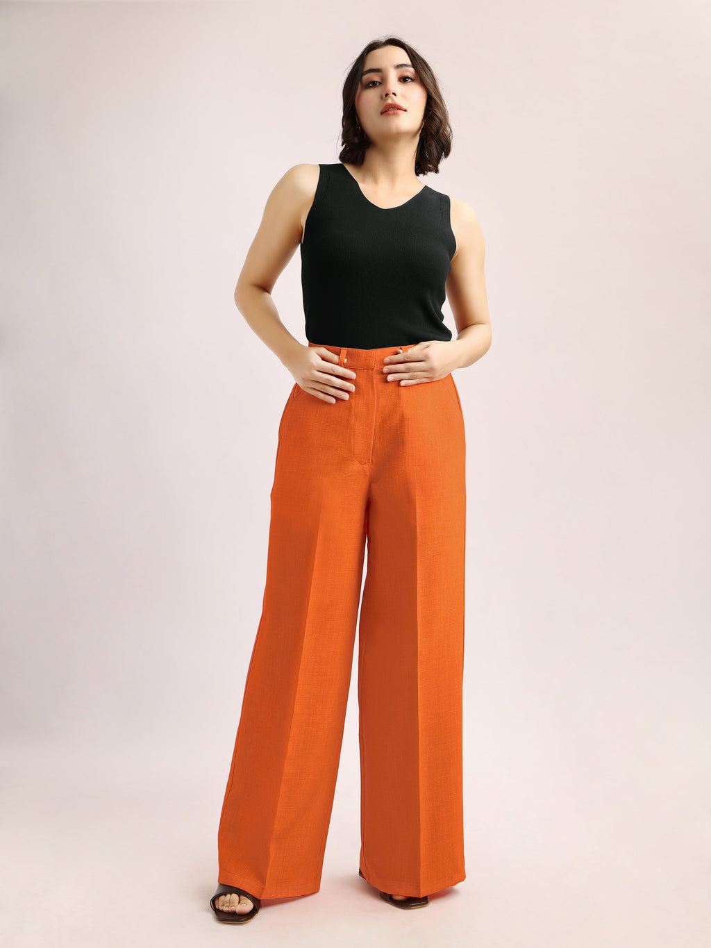 Formal Below Knee Solid Trouser