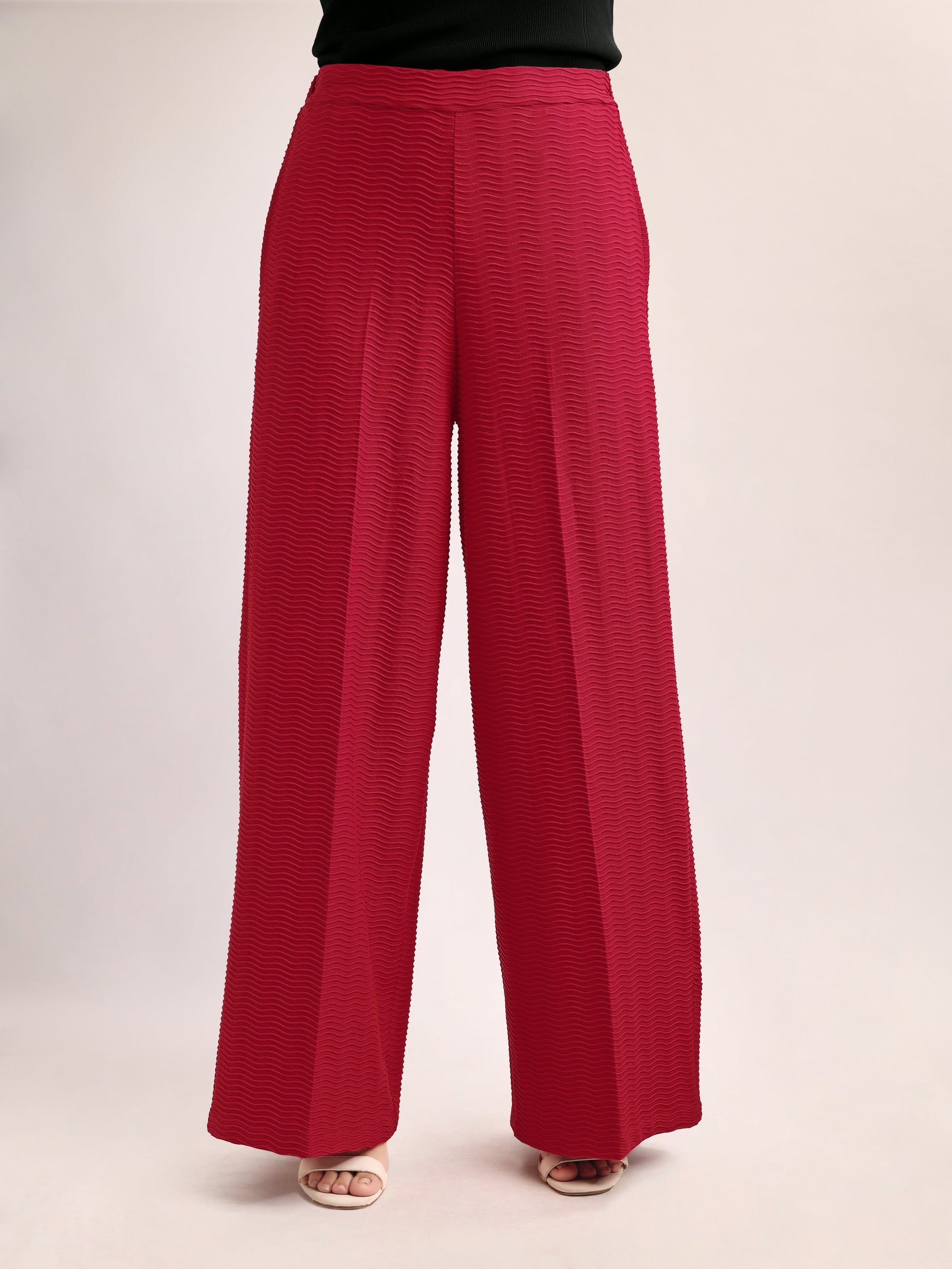 Below Knee Straight  Solid Regular Trouser