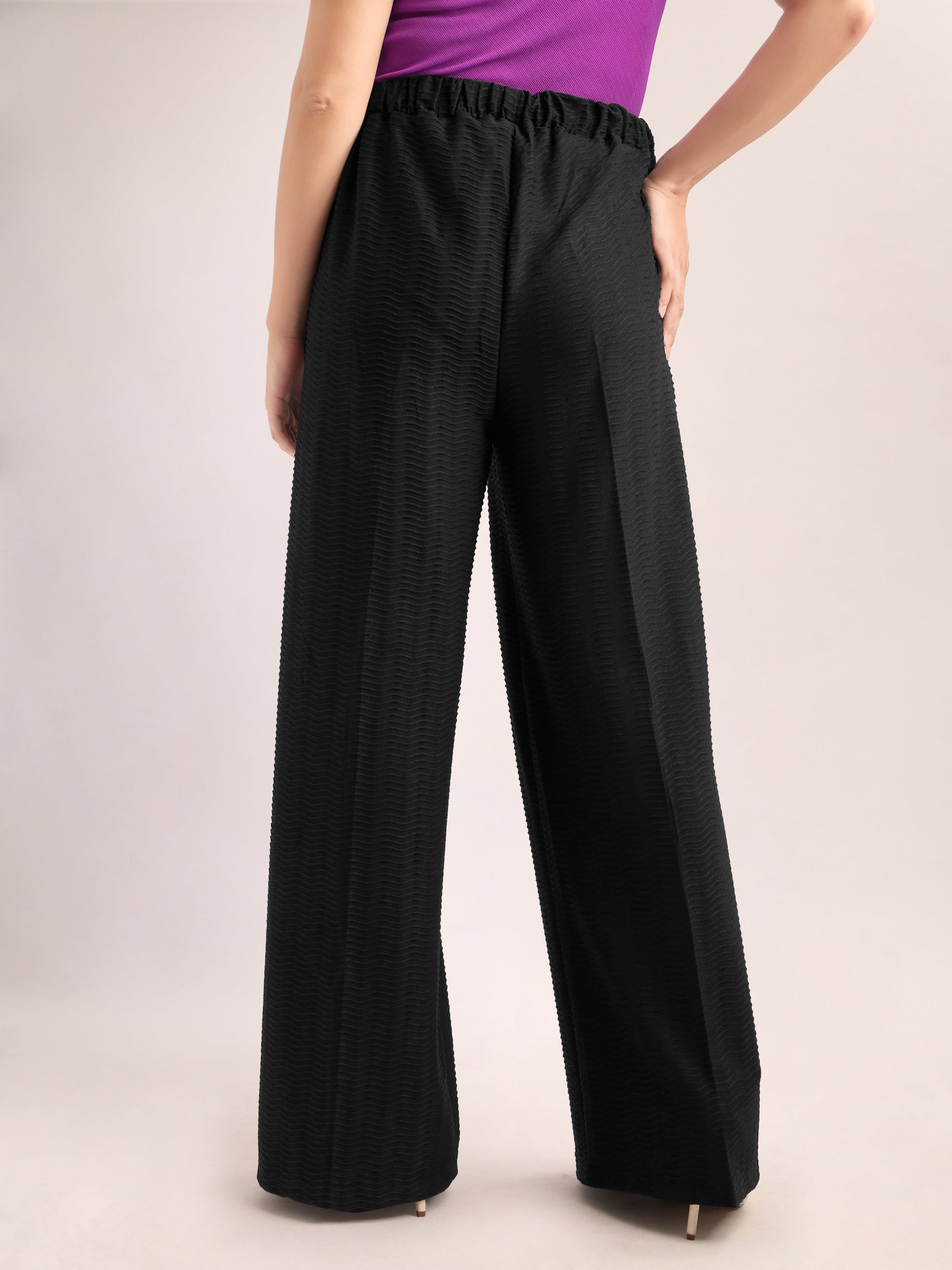 Below Knee Straight  Solid Regular Trouser