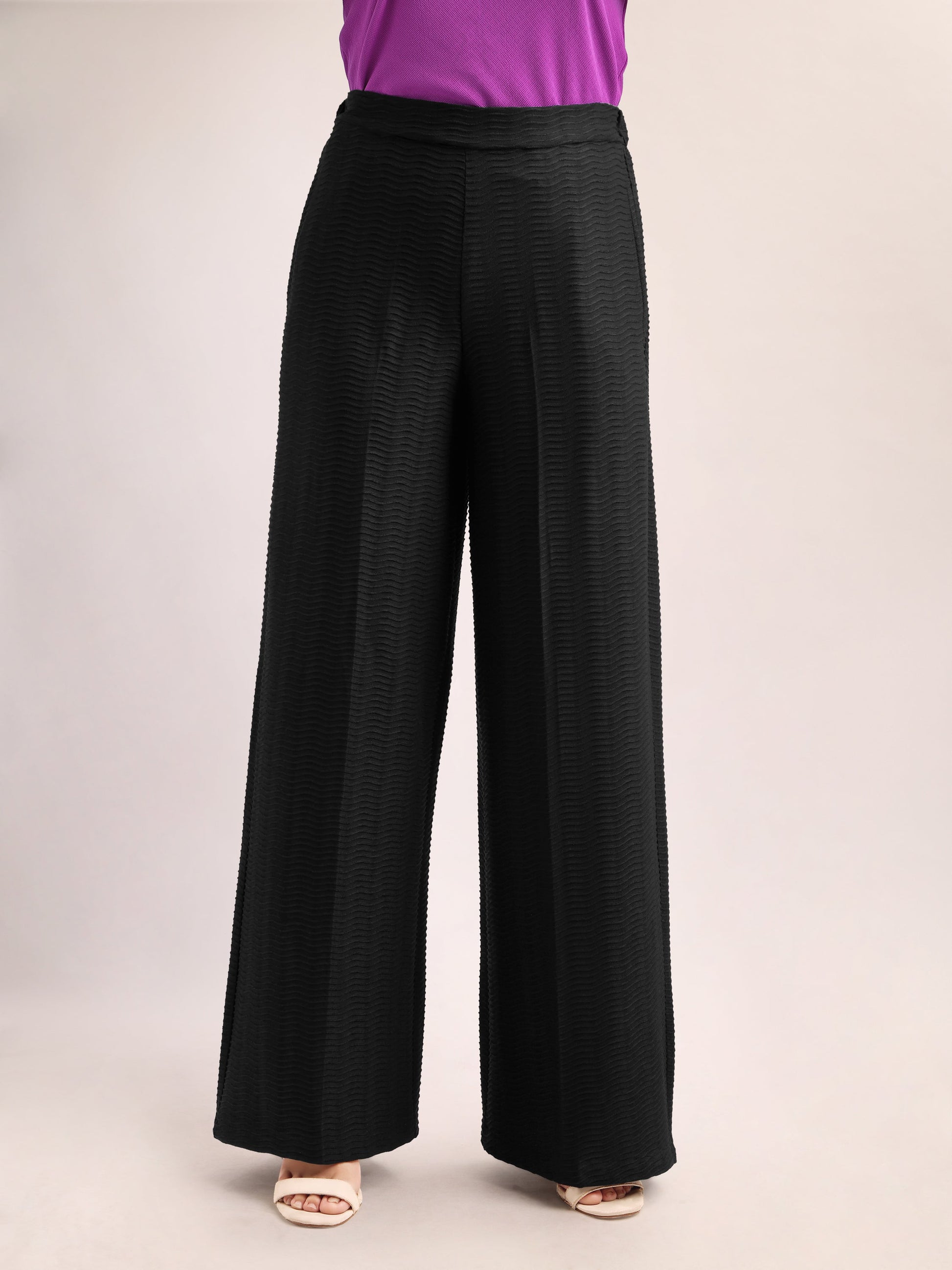 Below Knee Straight  Solid Regular Trouser