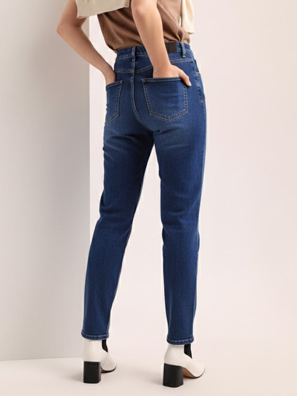Below Knee Slim Fit Regular Jeans