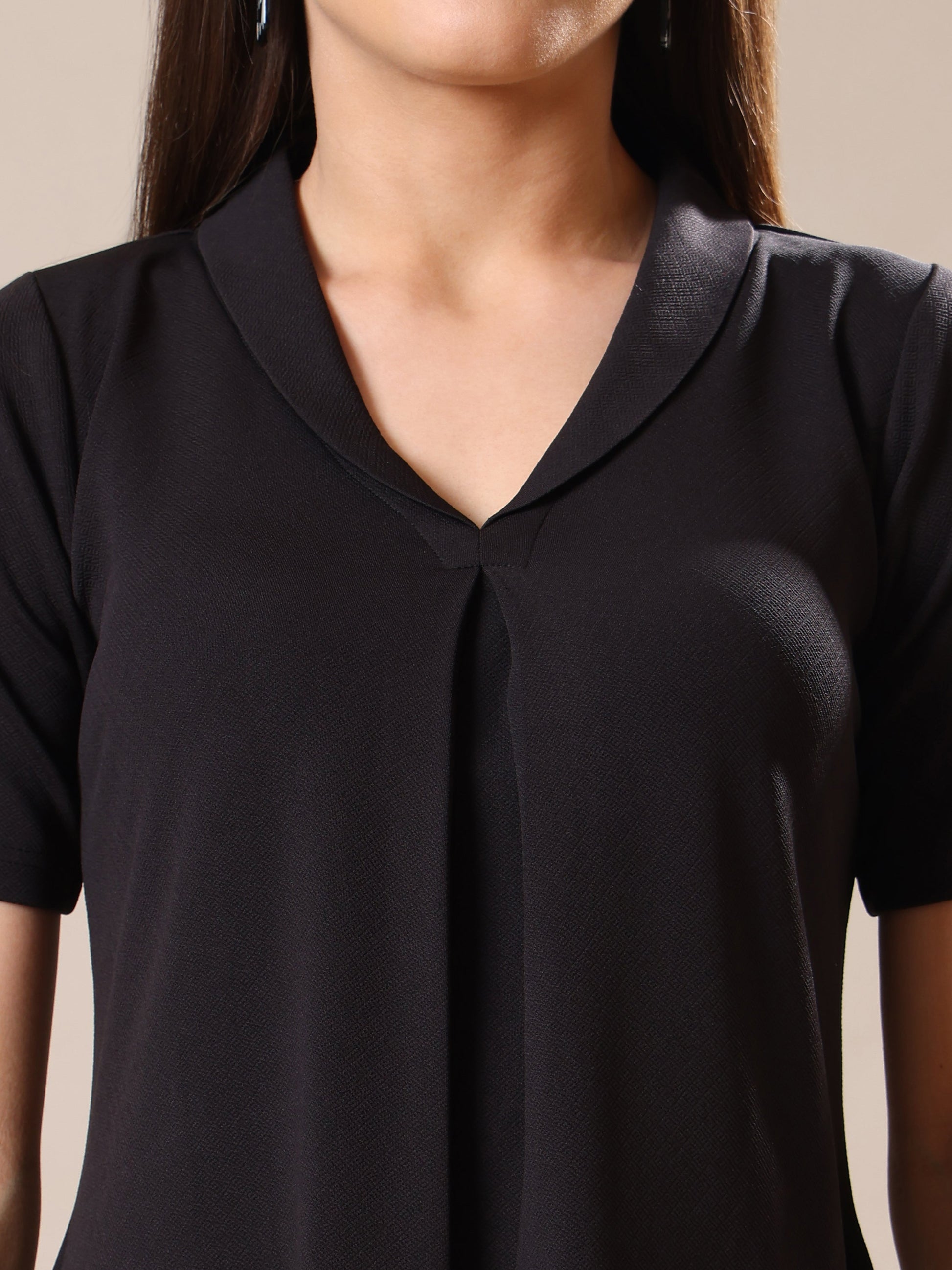 Mini Length Short Sleeve Solid Dress