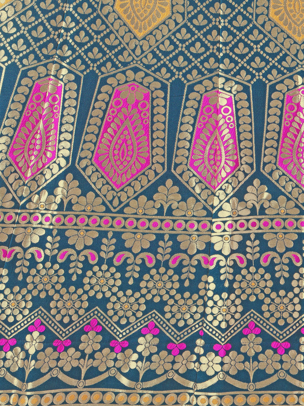 Woven Design Rama Semi-Stitched Lehenga Choli