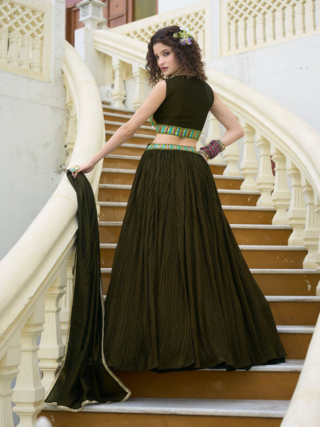 Elina-Olive Olive Lehenga Choli