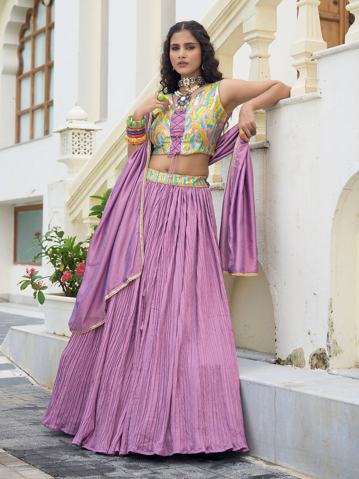 Elina-Purple Purple Lehenga Choli