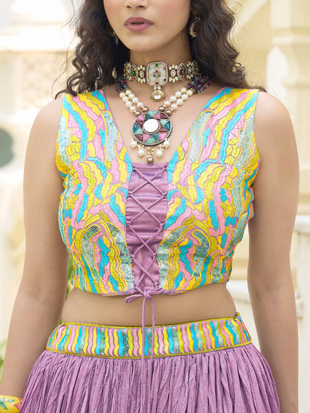 Elina-Purple Purple Lehenga Choli
