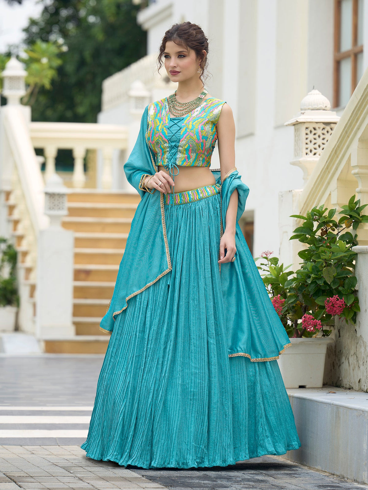 Elina-Sky Sky Lehenga Choli