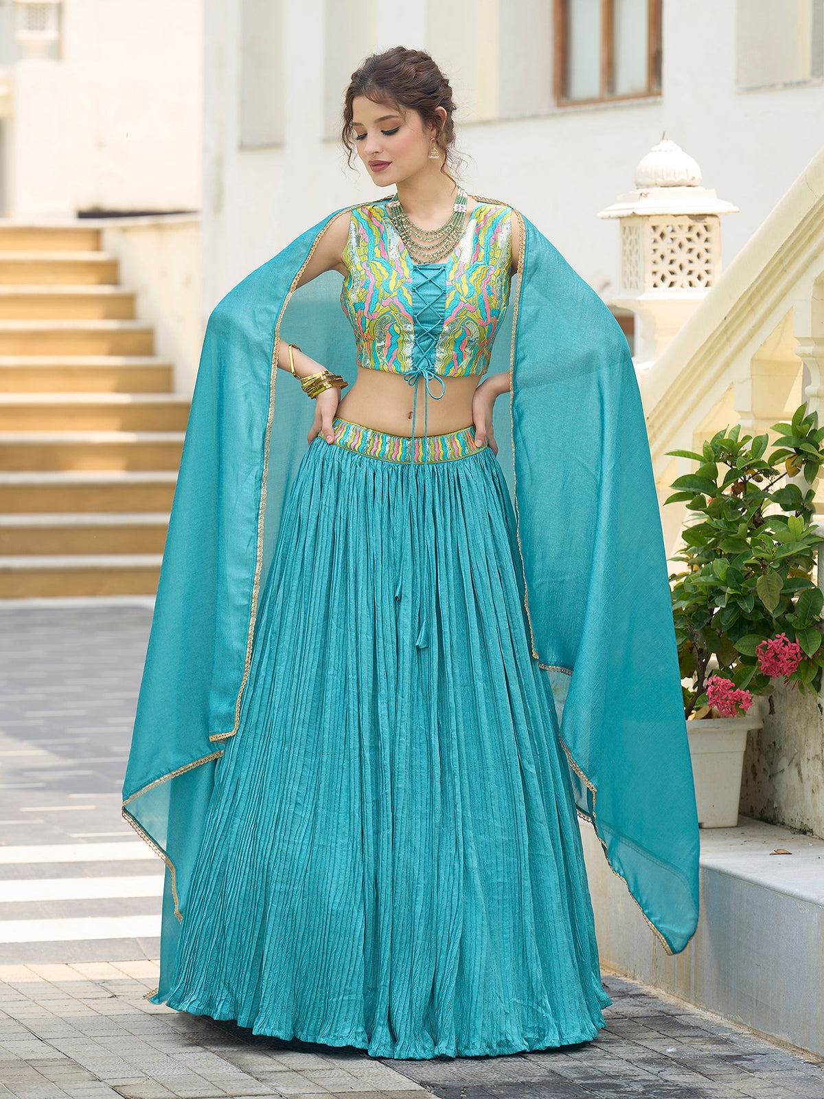 Elina-Sky Sky Lehenga Choli