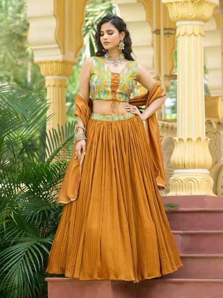Elina-Yellow Yellow Lehenga Choli