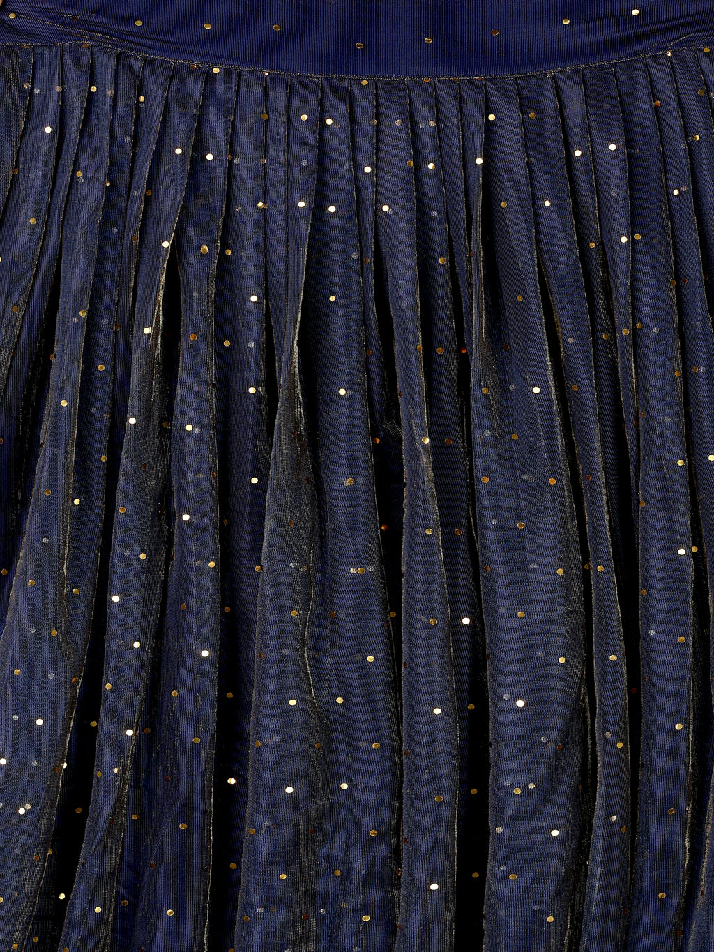 Sequences Navy Blue Lehenga Choli With Lycra Dupatta.