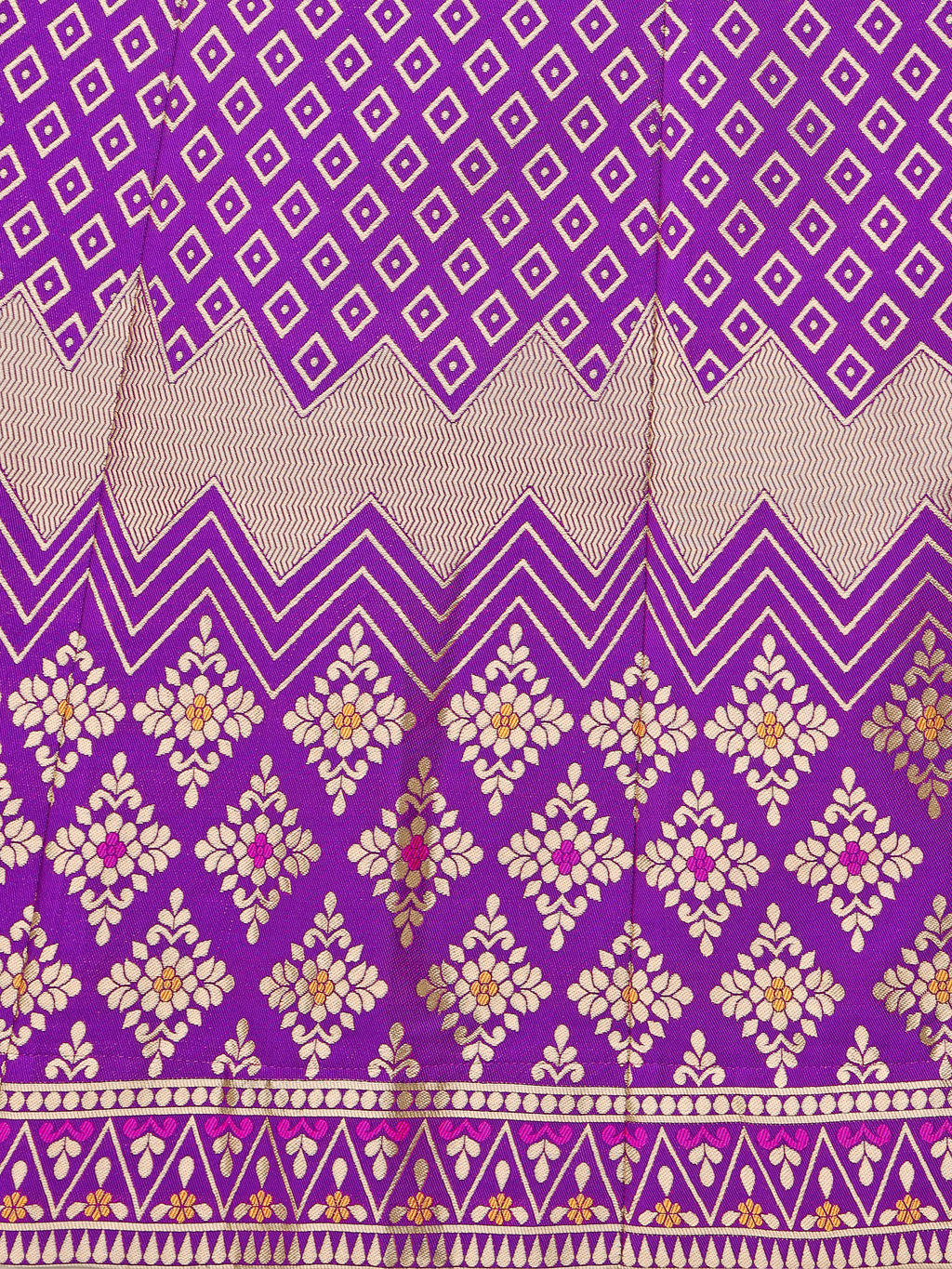 Zari Work Woven Motifs Wine Lehenga choli