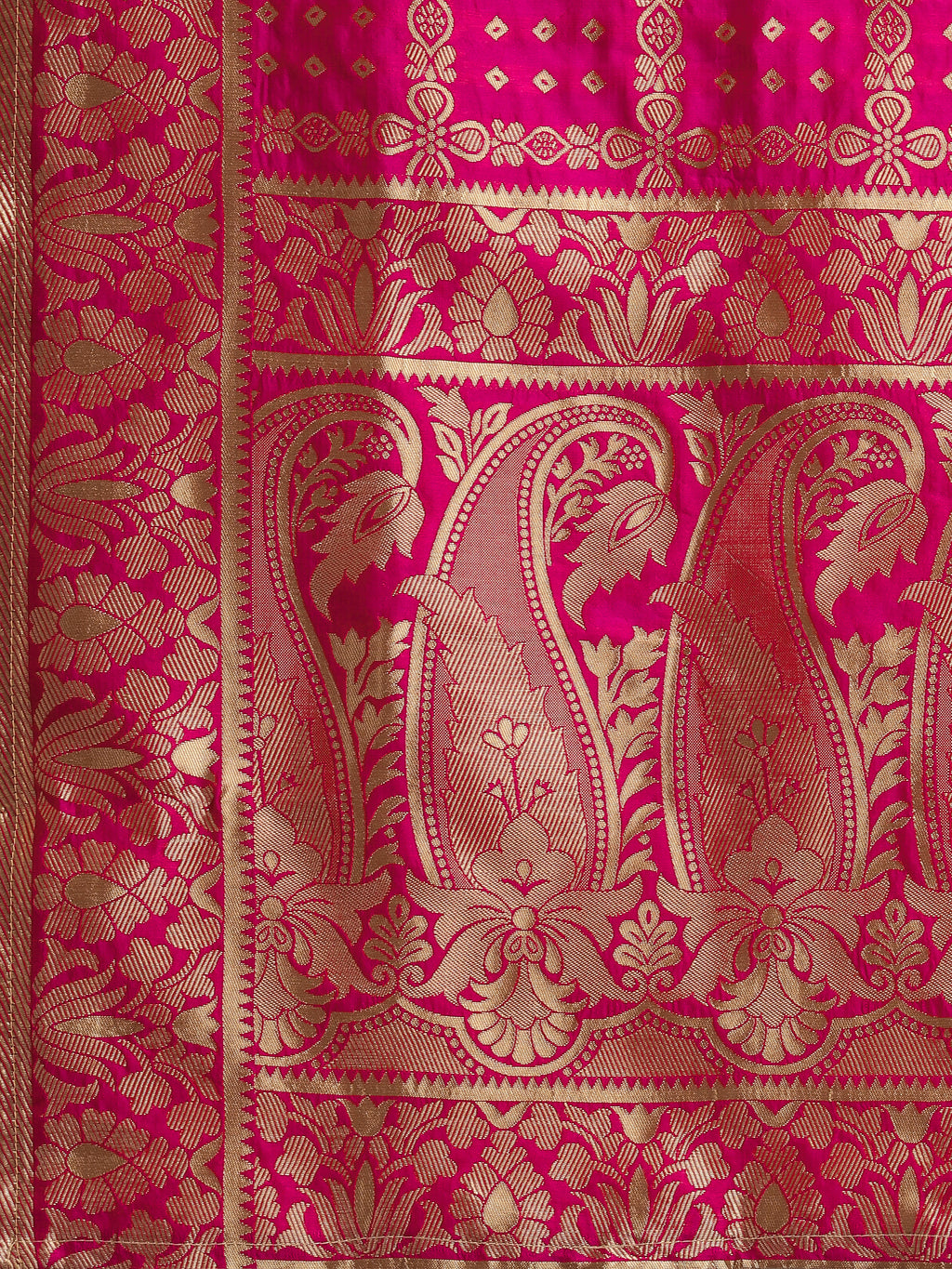 Floral Woven Kalidar Rama Lehenga Choli