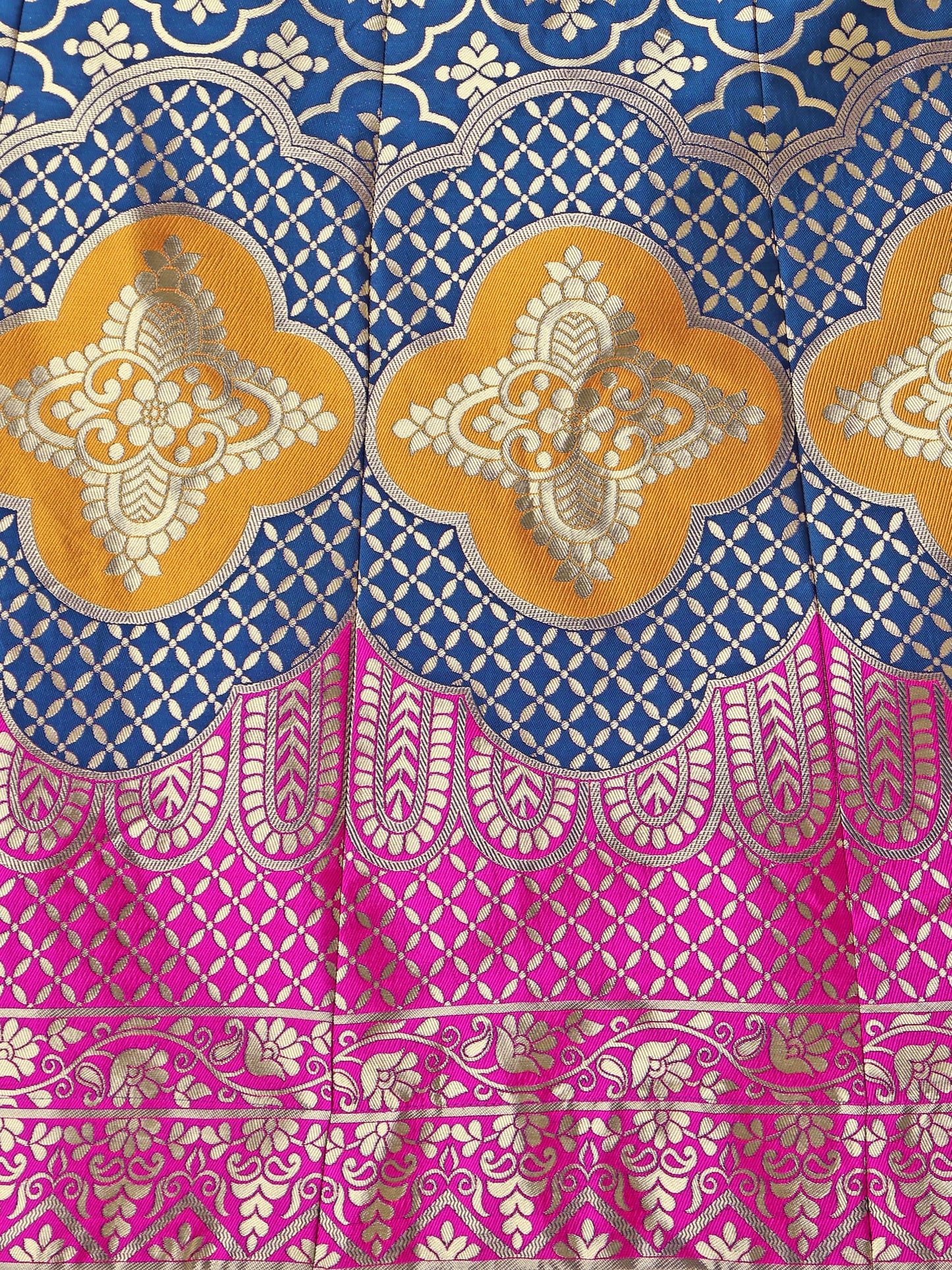 Garnish With Zari Motifs Rama Lehenga Choli