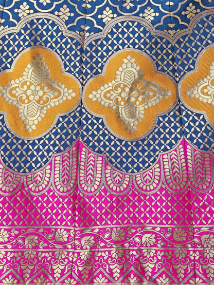 Garnish With Zari Motifs Rama Lehenga Choli