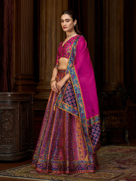 Hira-Pink Pink Lehenga Choli
