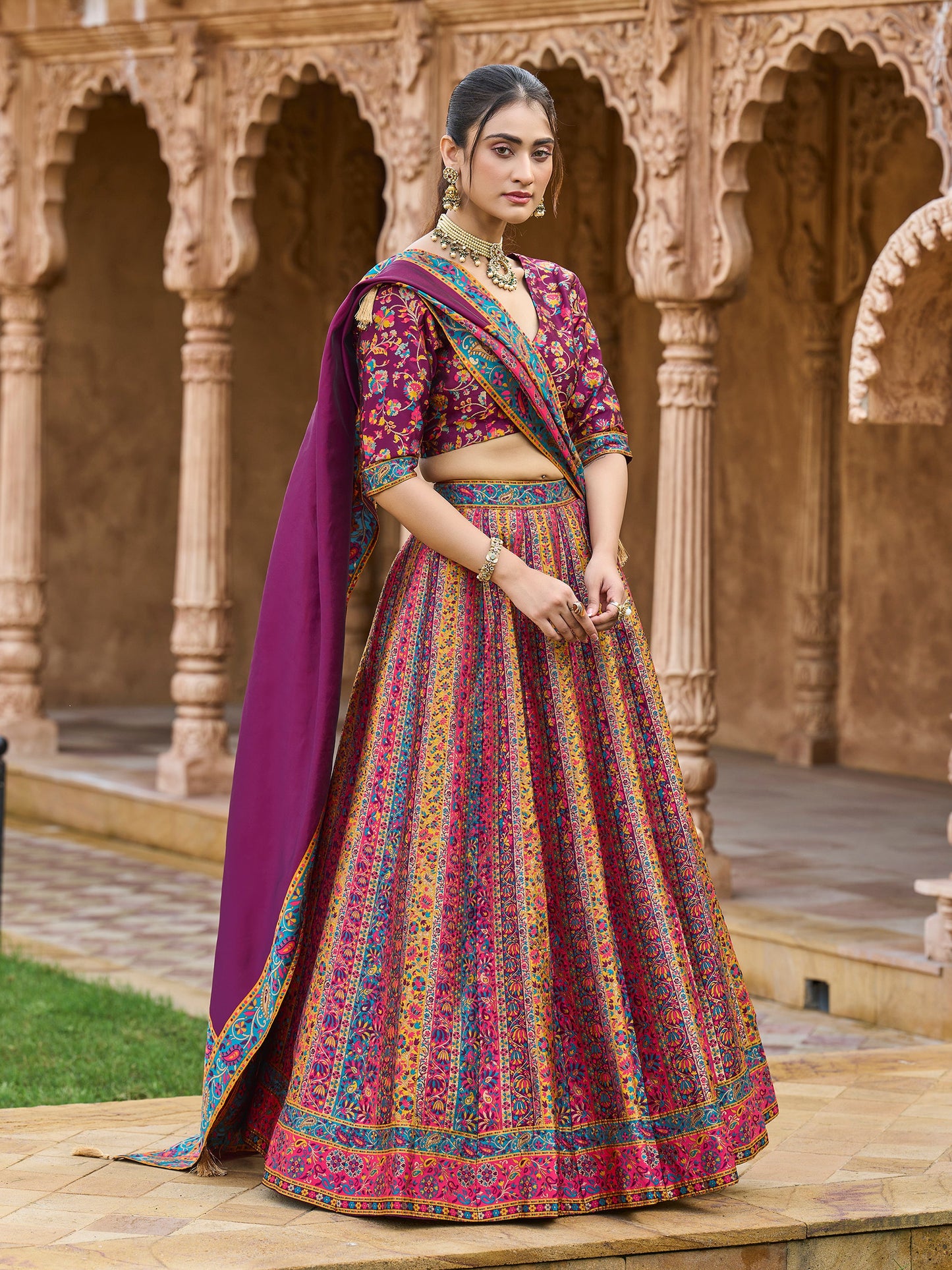 Hira-Wine Wine Lehenga Choli