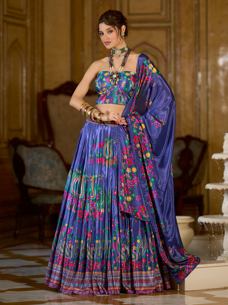 Hiya-Blue Blue Lehenga Choli