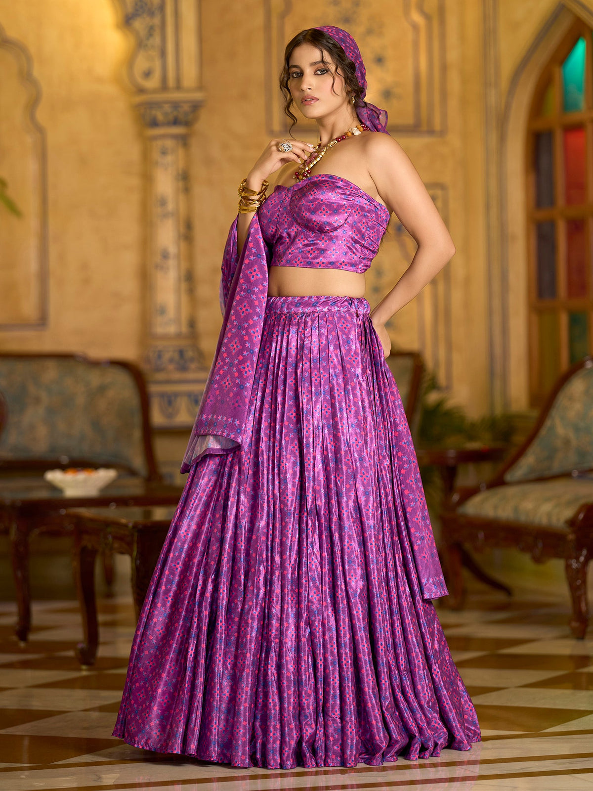 Hiya-Lilac Lilac Lehenga Choli