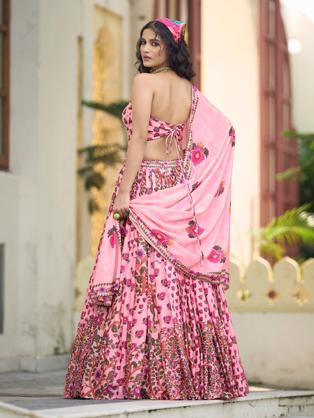 Hiya-Pink Pink Lehenga Choli