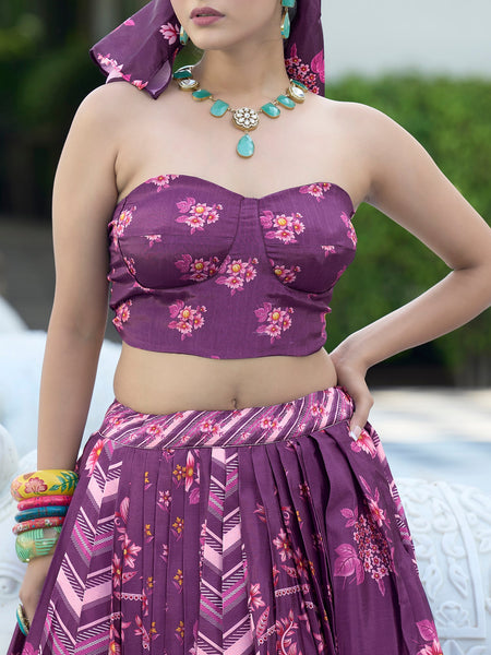 Hiya-Purple Purple Lehenga Choli