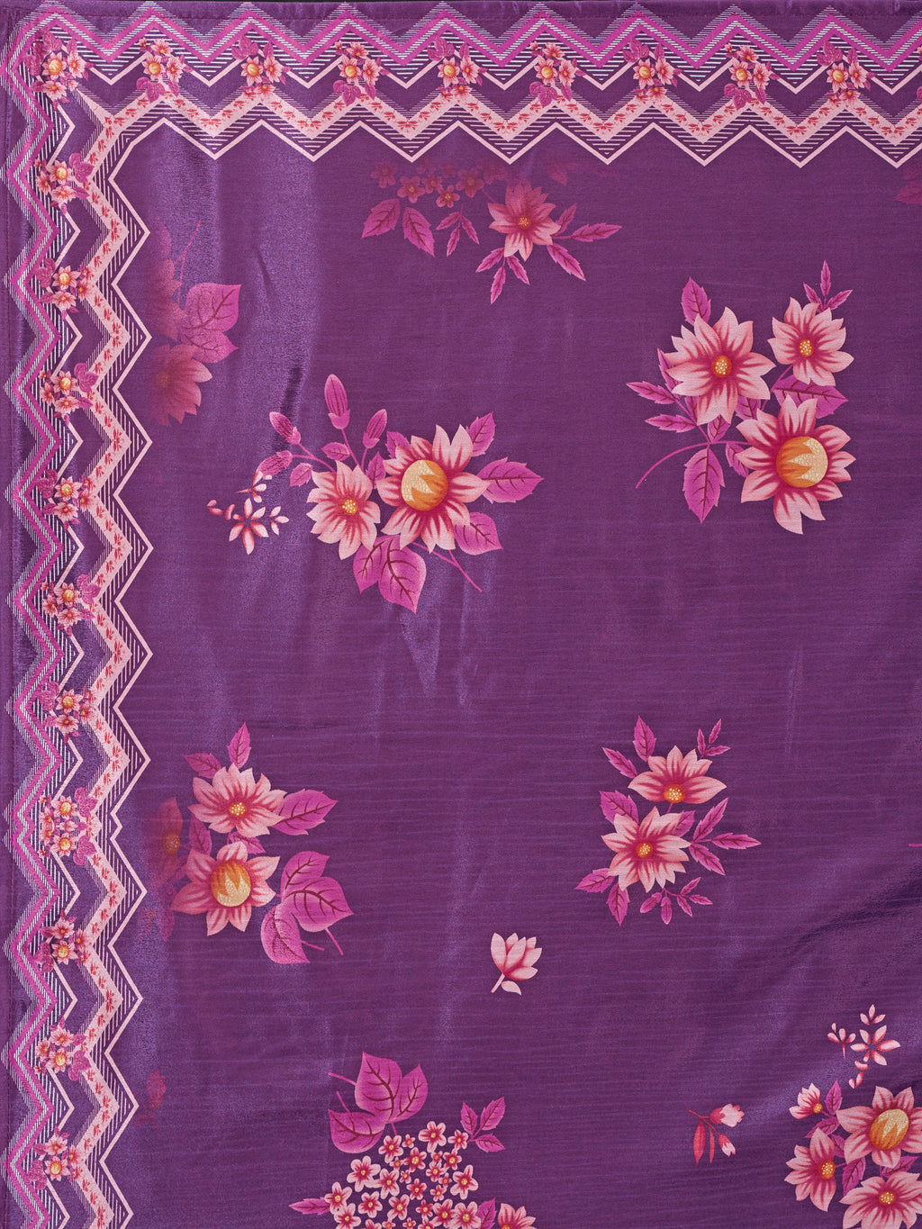 Women's Purple Chinon Lehengas