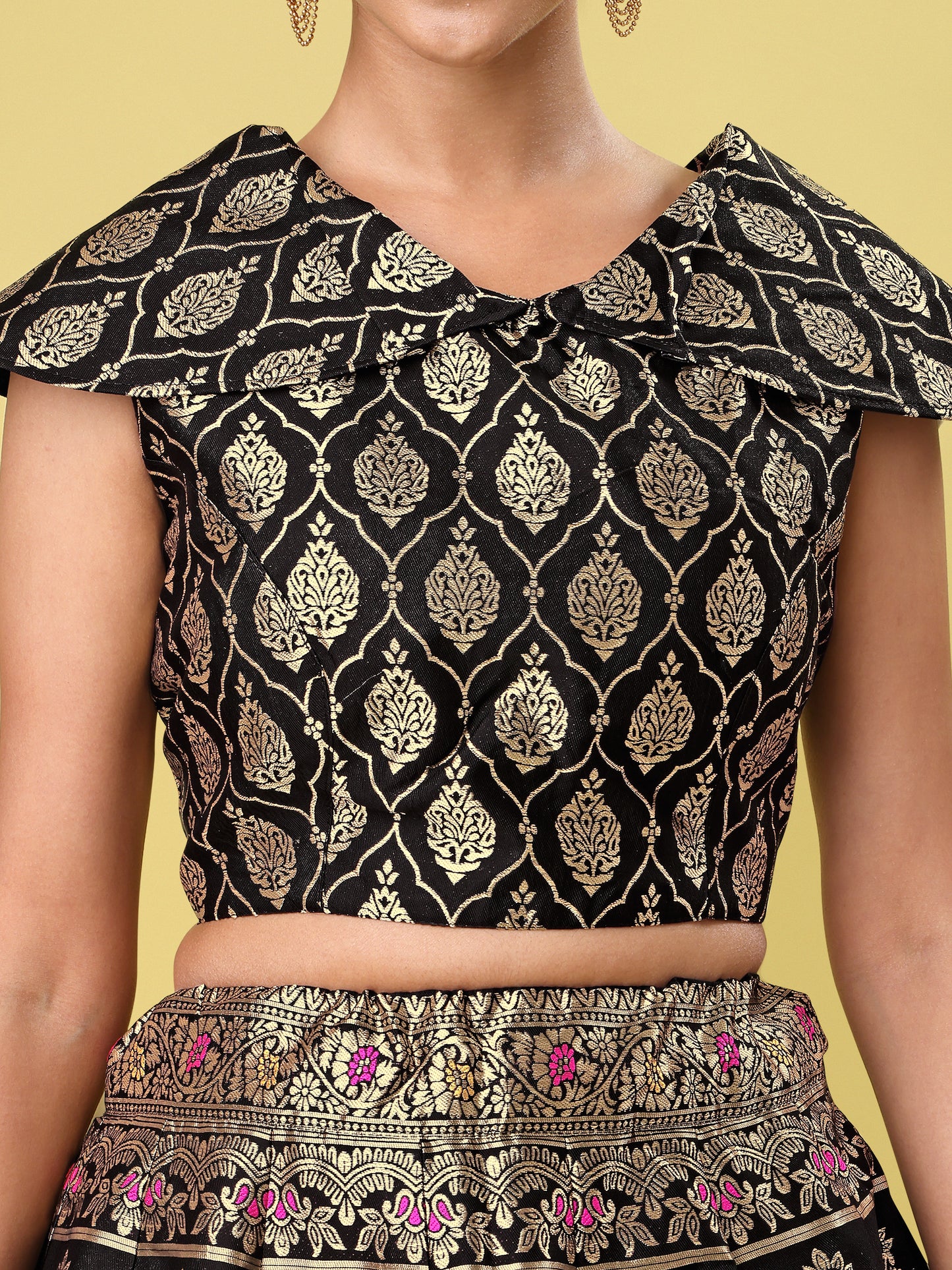 Embellished With Small Design Black Lehenga Choli